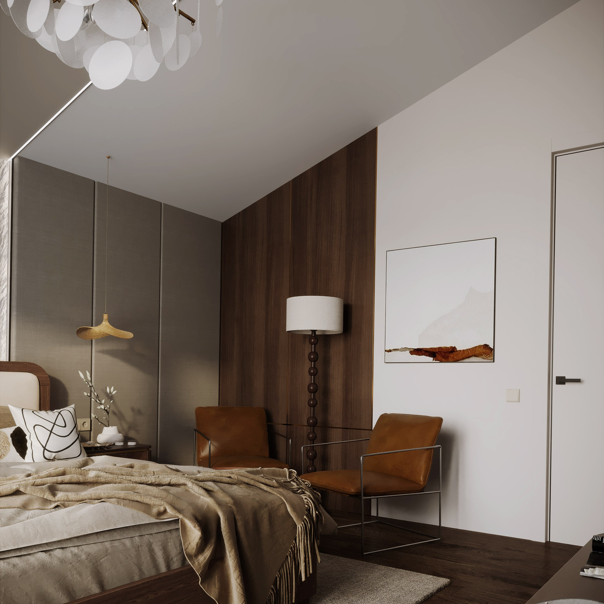 Bedroom «Nuage Doux». Портфолио 3D визуализатора