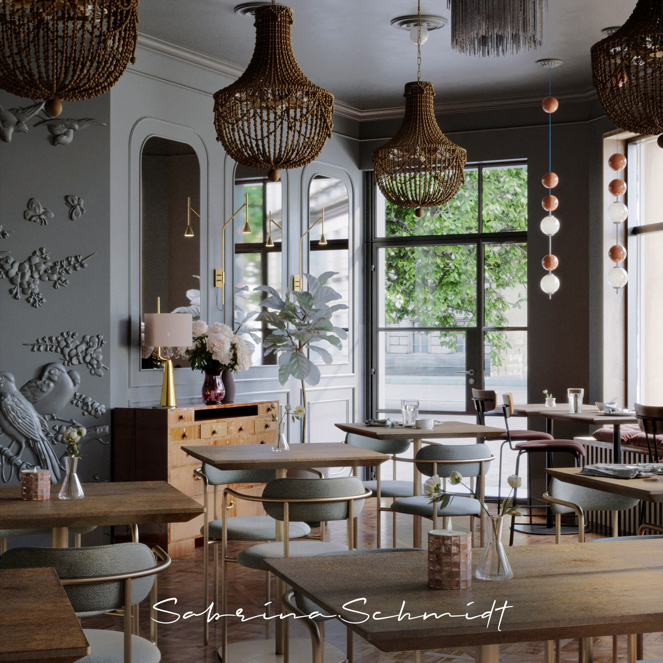 Кафе — Сытый кот. Портфолио 3D визуализатора