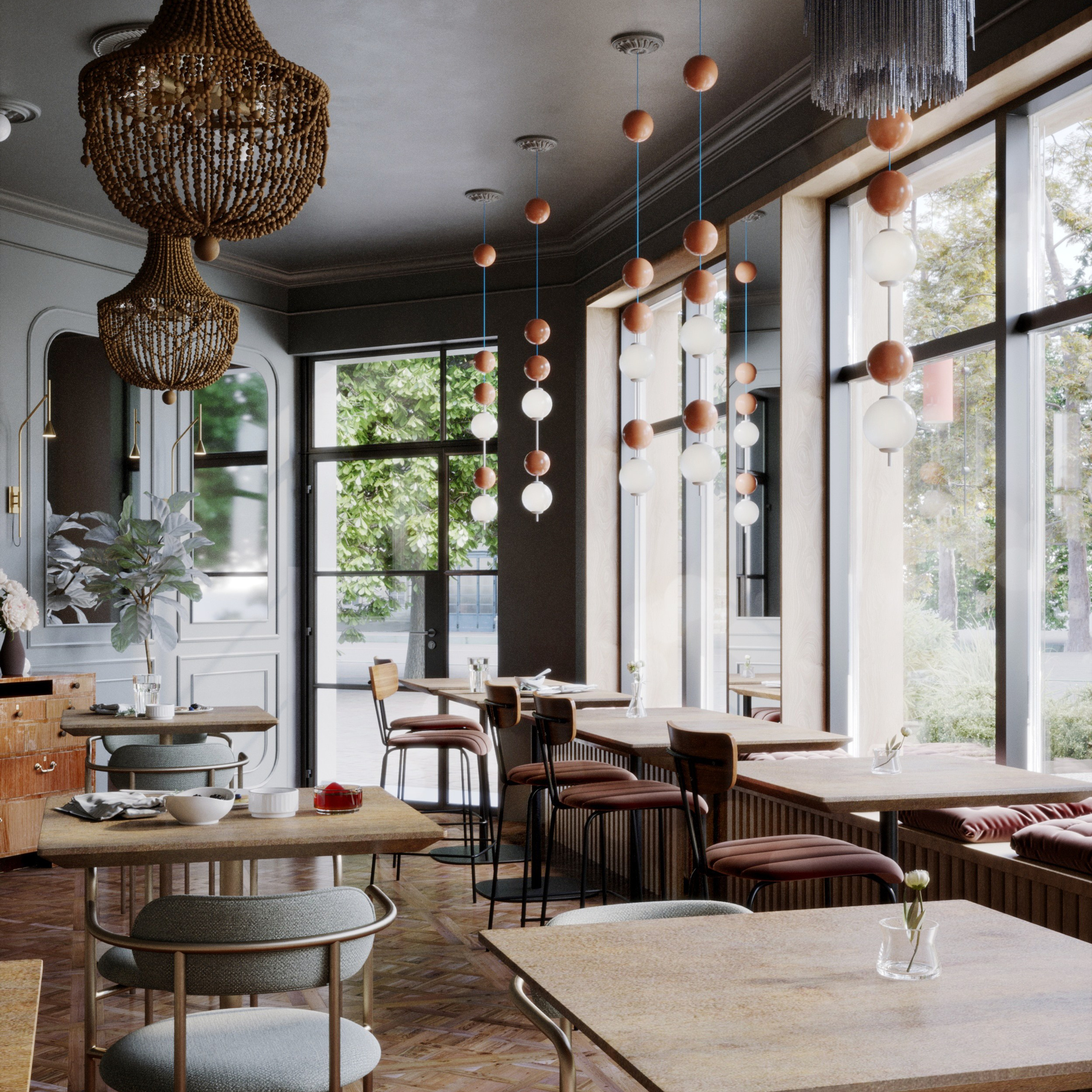 Кафе — Сытый кот. Портфолио 3D визуализатора