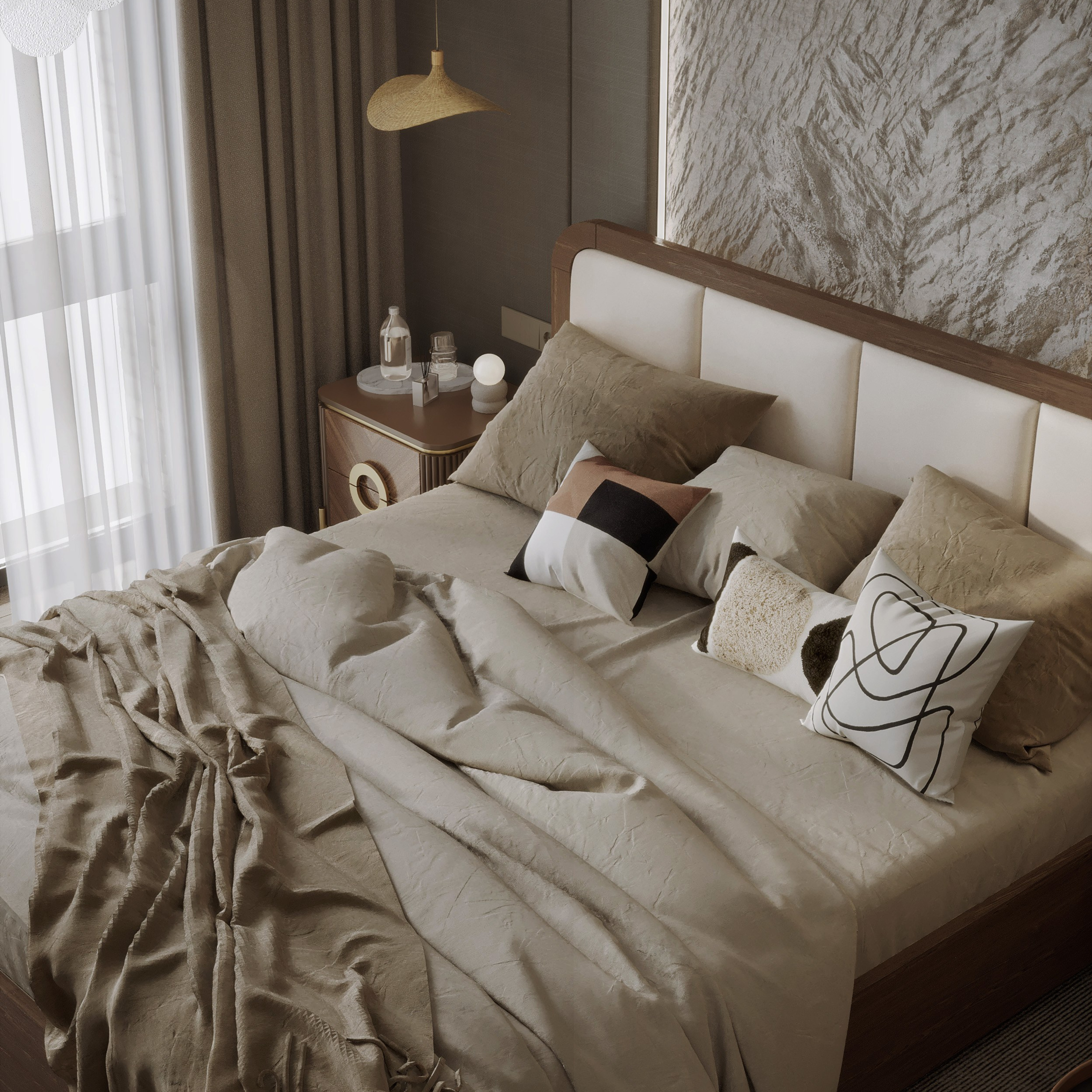 Bedroom «Nuage Doux». Портфолио 3D визуализатора