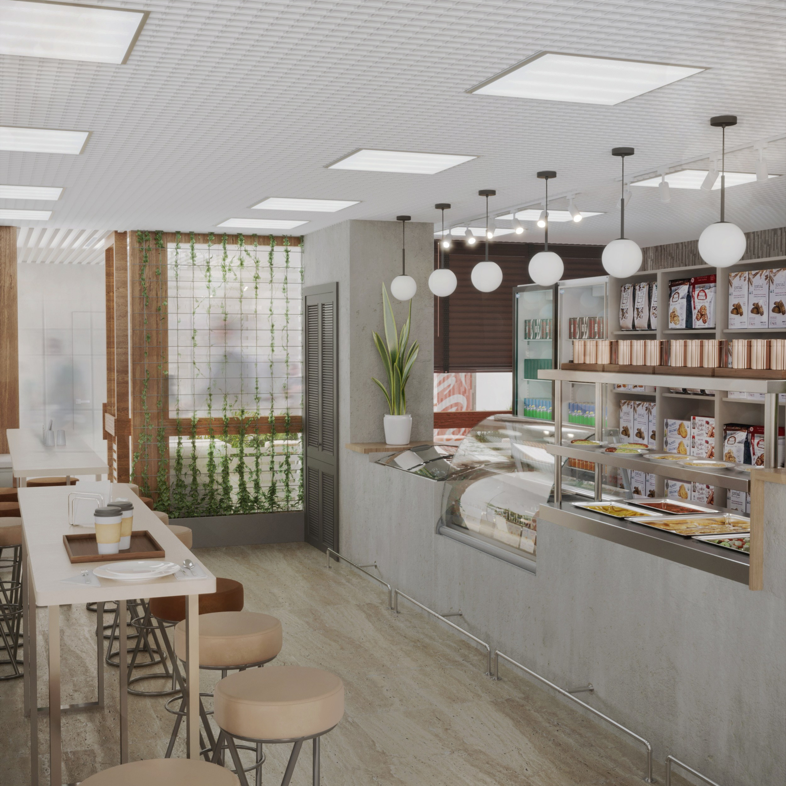 Кафе — ДЖЕМ. Портфолио 3D визуализатора