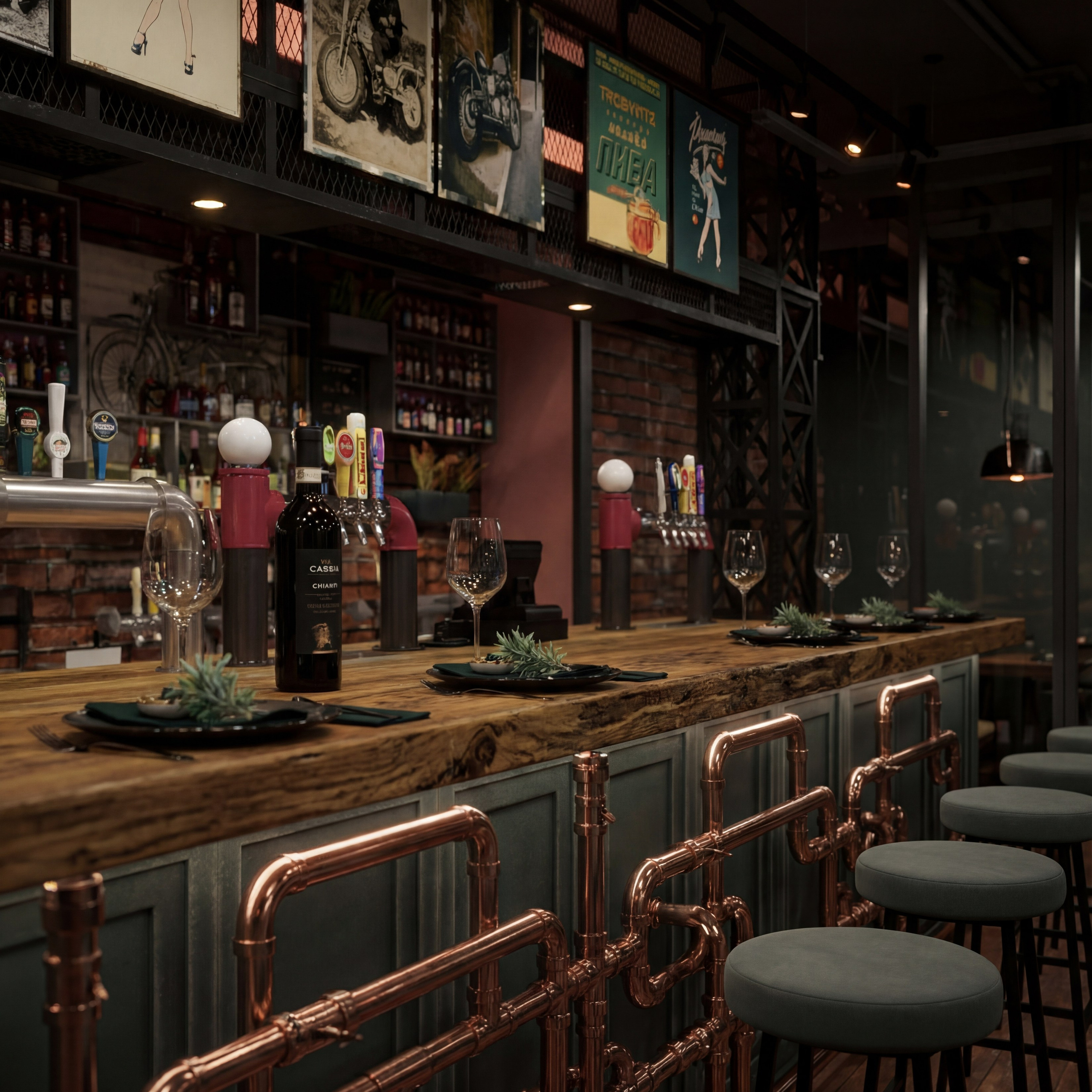 Бар — Mirror of the Night. Портфолио 3D визуализатора