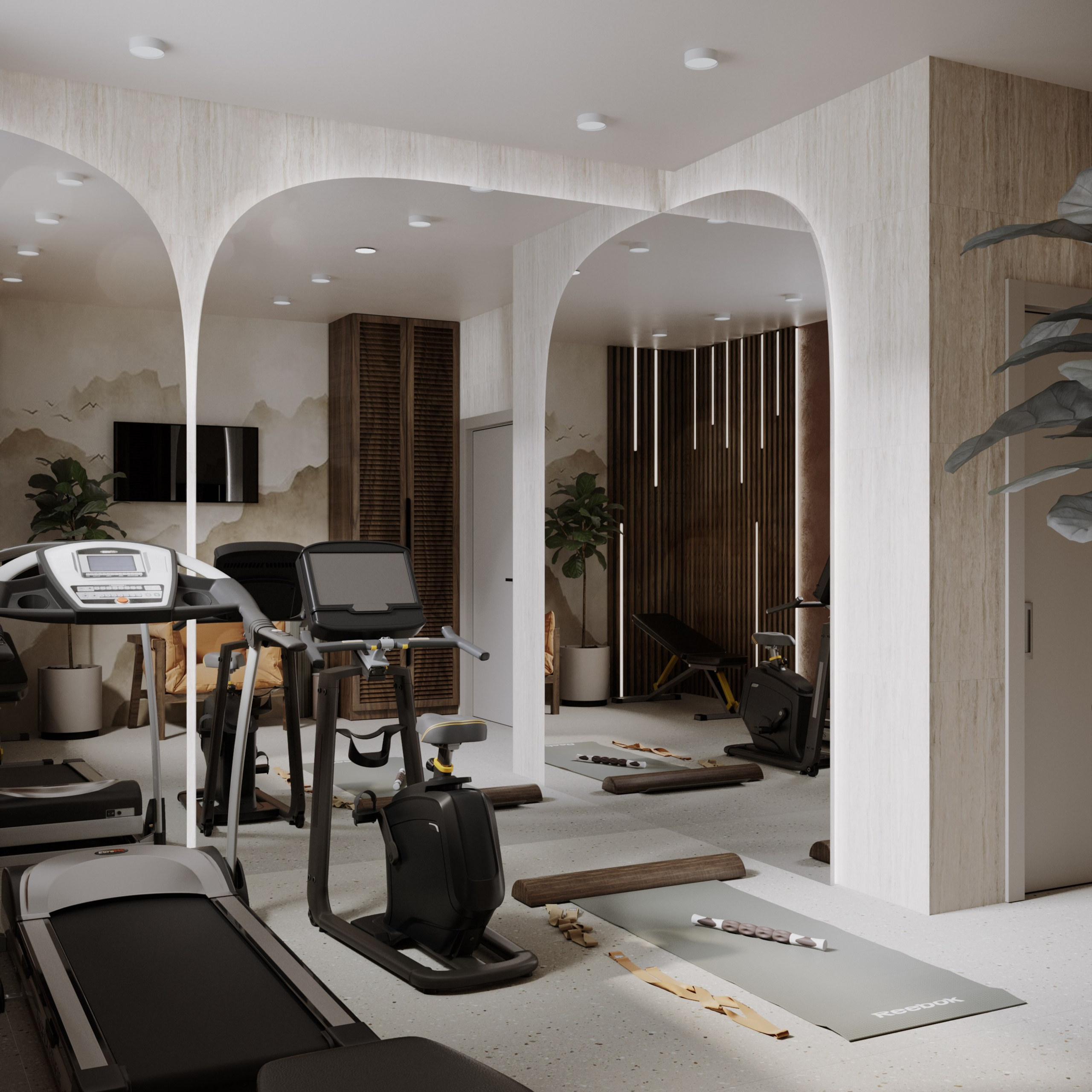 Home gym «Pigment». Портфолио 3D визуализатора