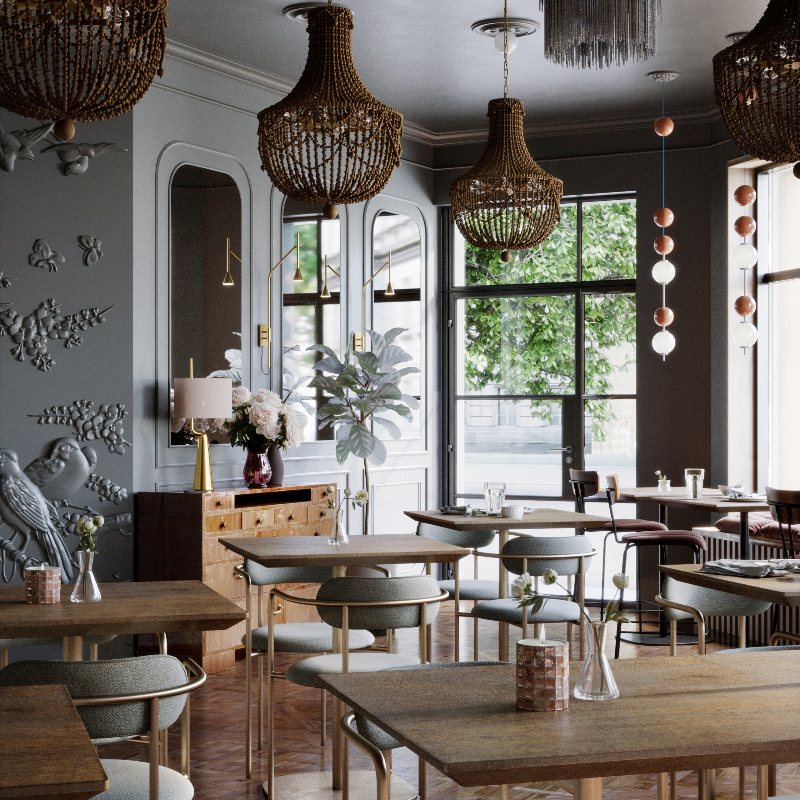 Кафе — Сытый кот. Портфолио 3D визуализатора