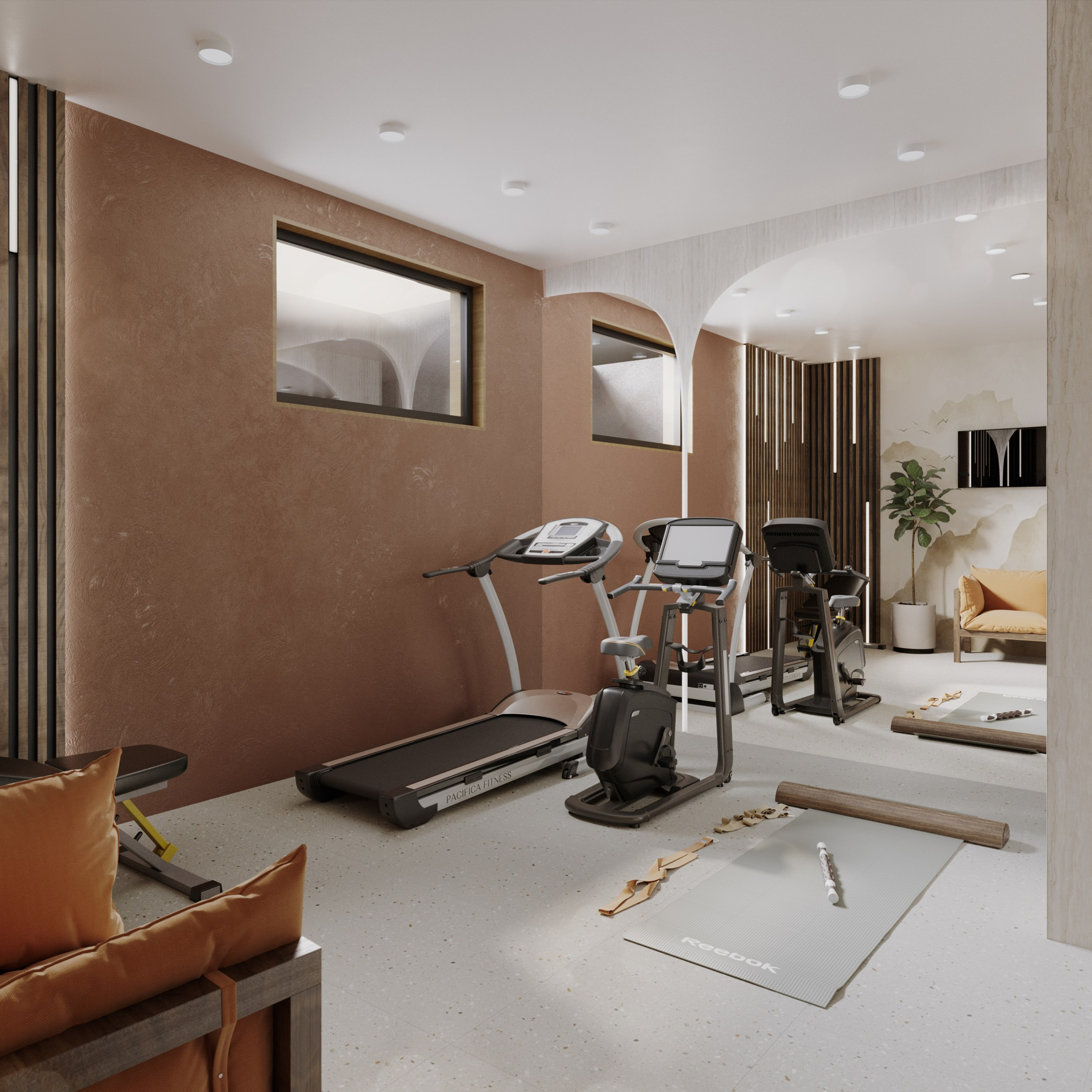Home gym «Pigment». Портфолио 3D визуализатора