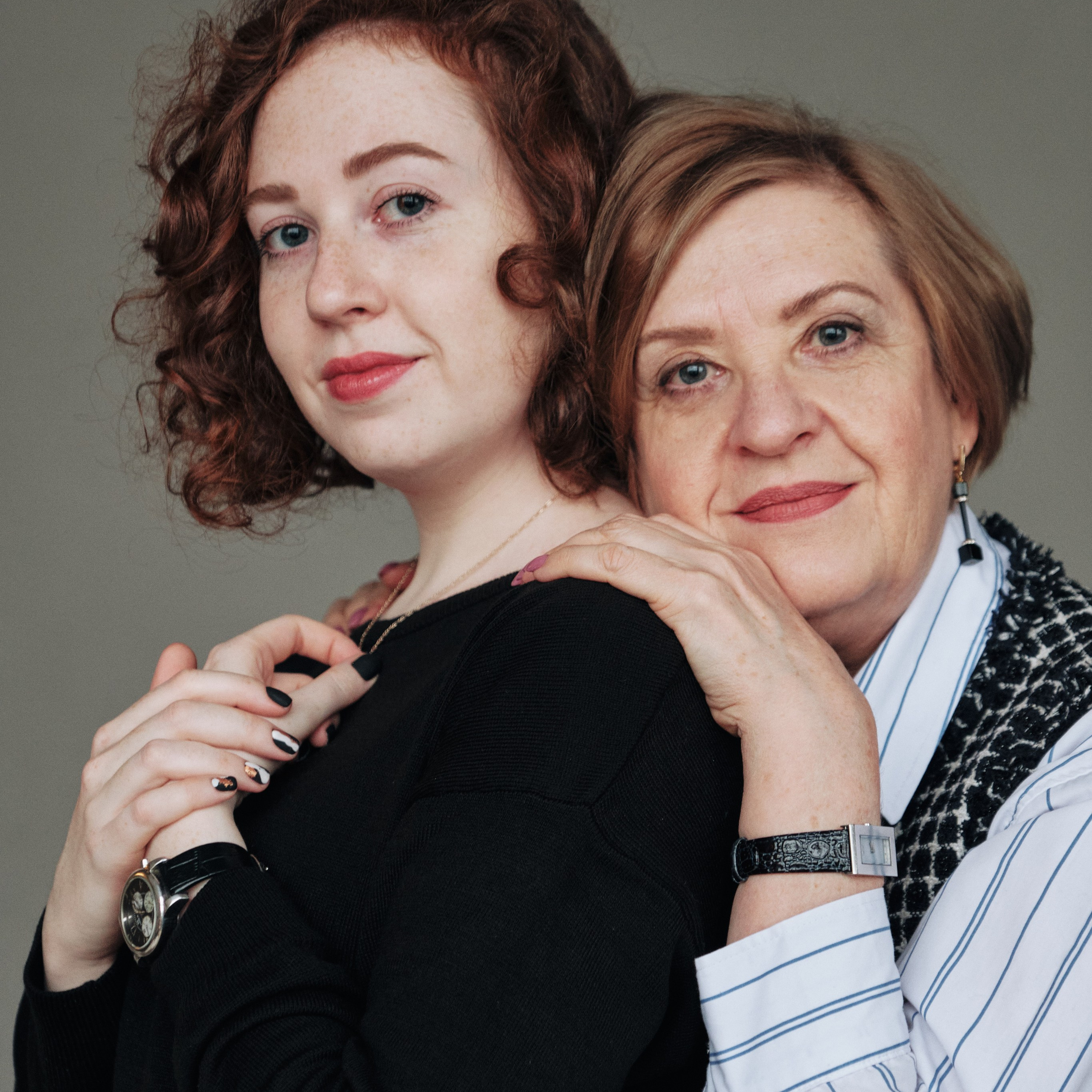 Фотосессия в студии Надя с мамой