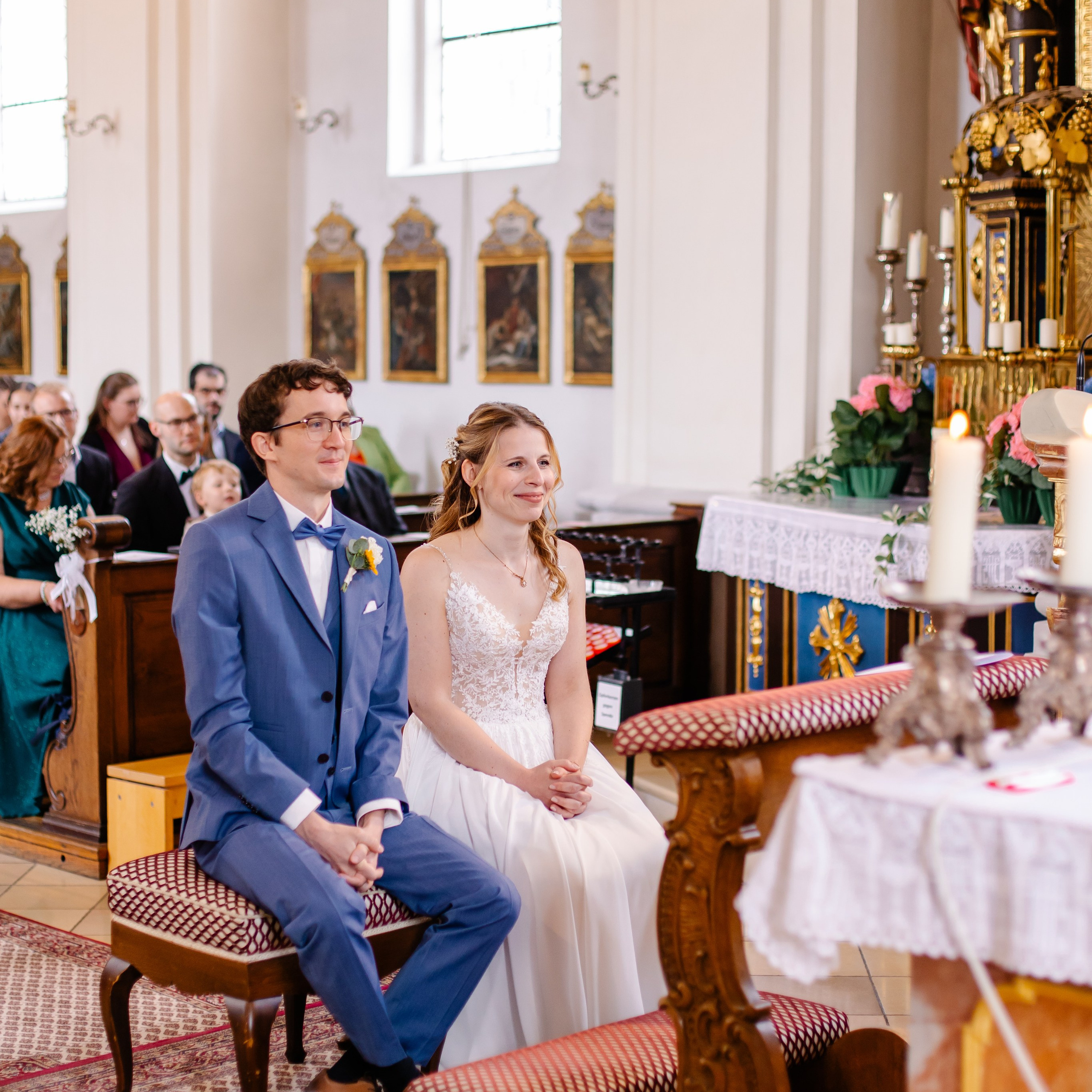 Hochzeitsfotograf München, Ismaning, Unterföhring – Kirchliche Trauung. Fotografin in München Dasha Antipina