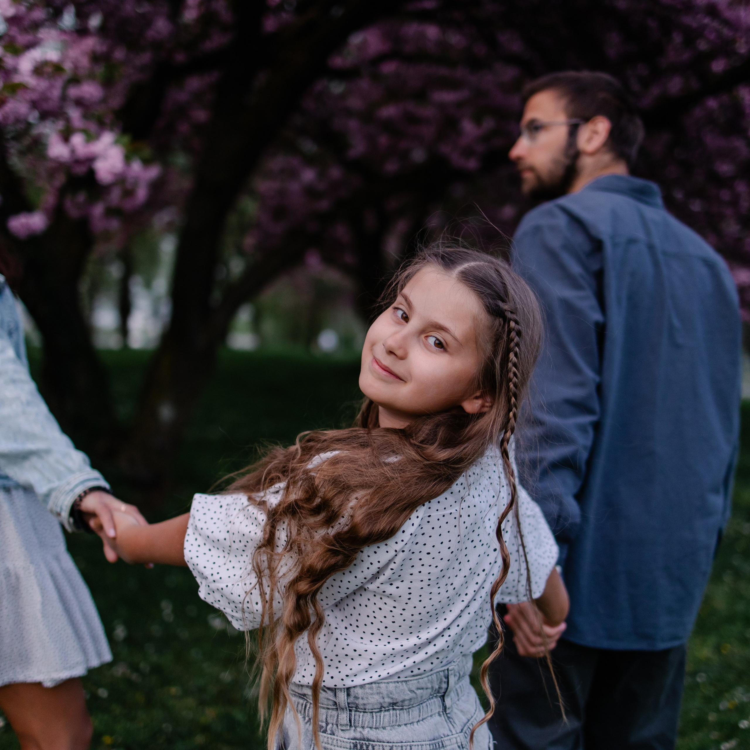 Семейная фотосессия в Мюнхене. Фотосессия в сакуре. Семейный фотограф в Мюнхене Даша Антипина