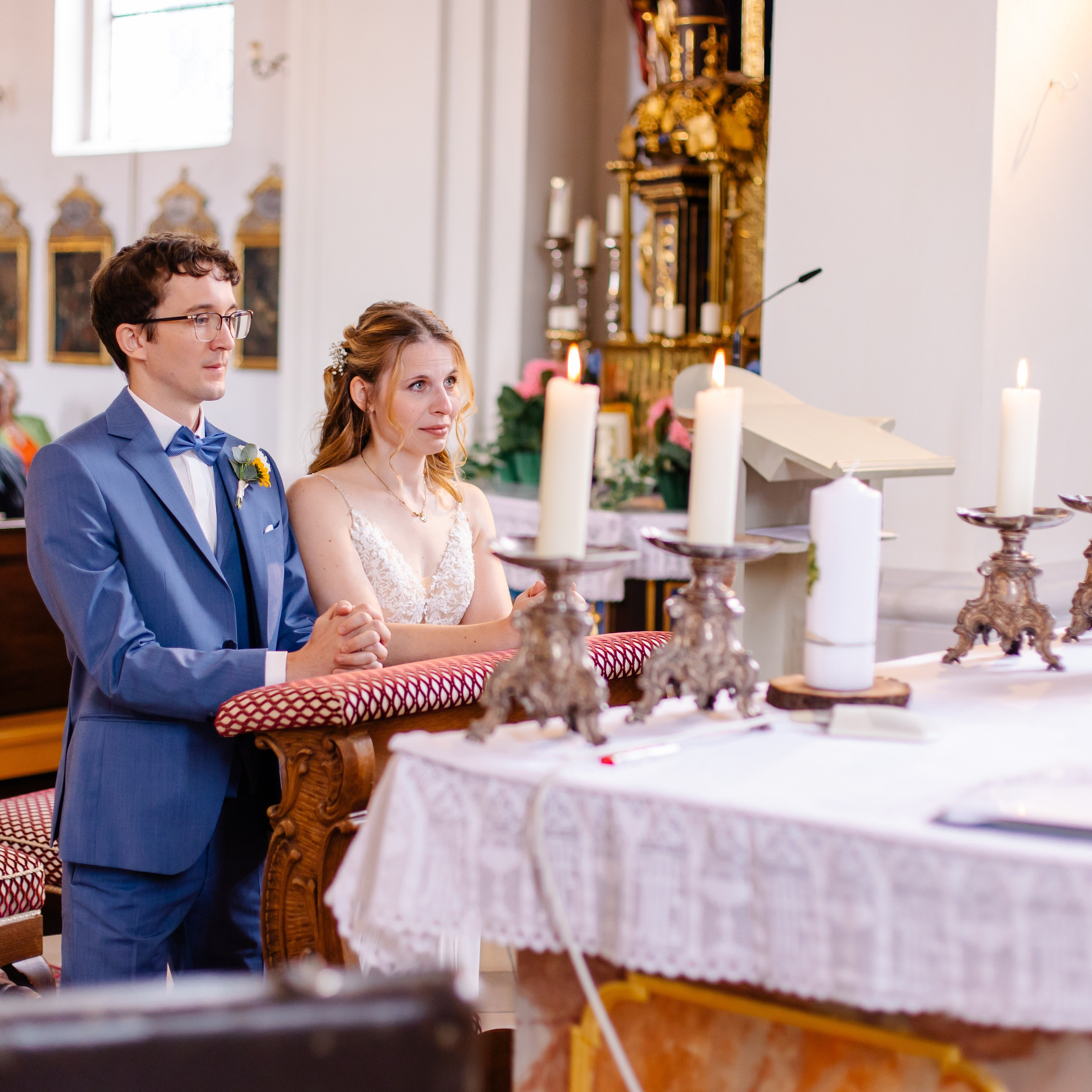 Hochzeitsfotograf München, Ismaning, Unterföhring – Kirchliche Trauung. Fotografin in München Dasha Antipina