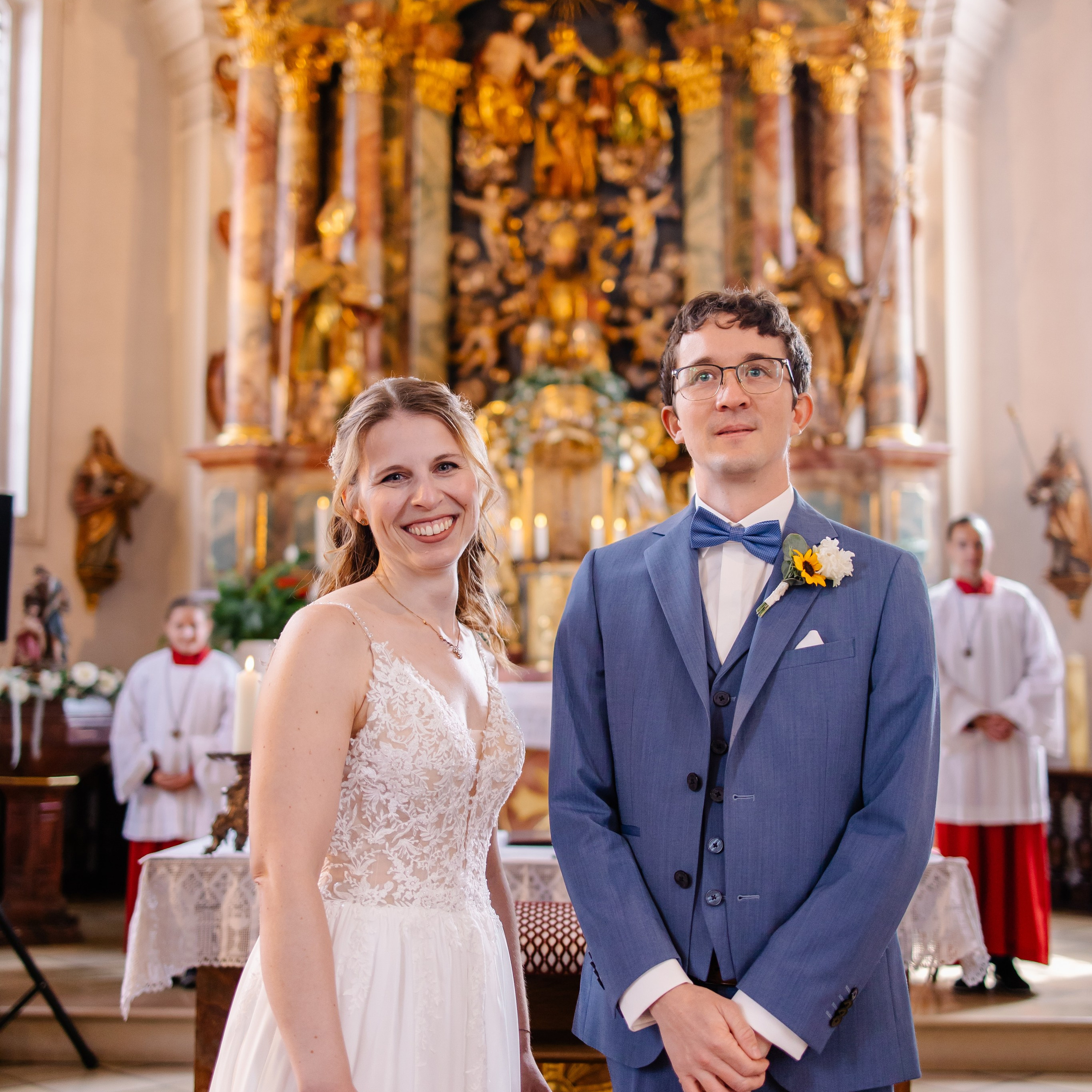 Hochzeitsfotograf München, Ismaning, Unterföhring – Kirchliche Trauung. Fotografin in München Dasha Antipina