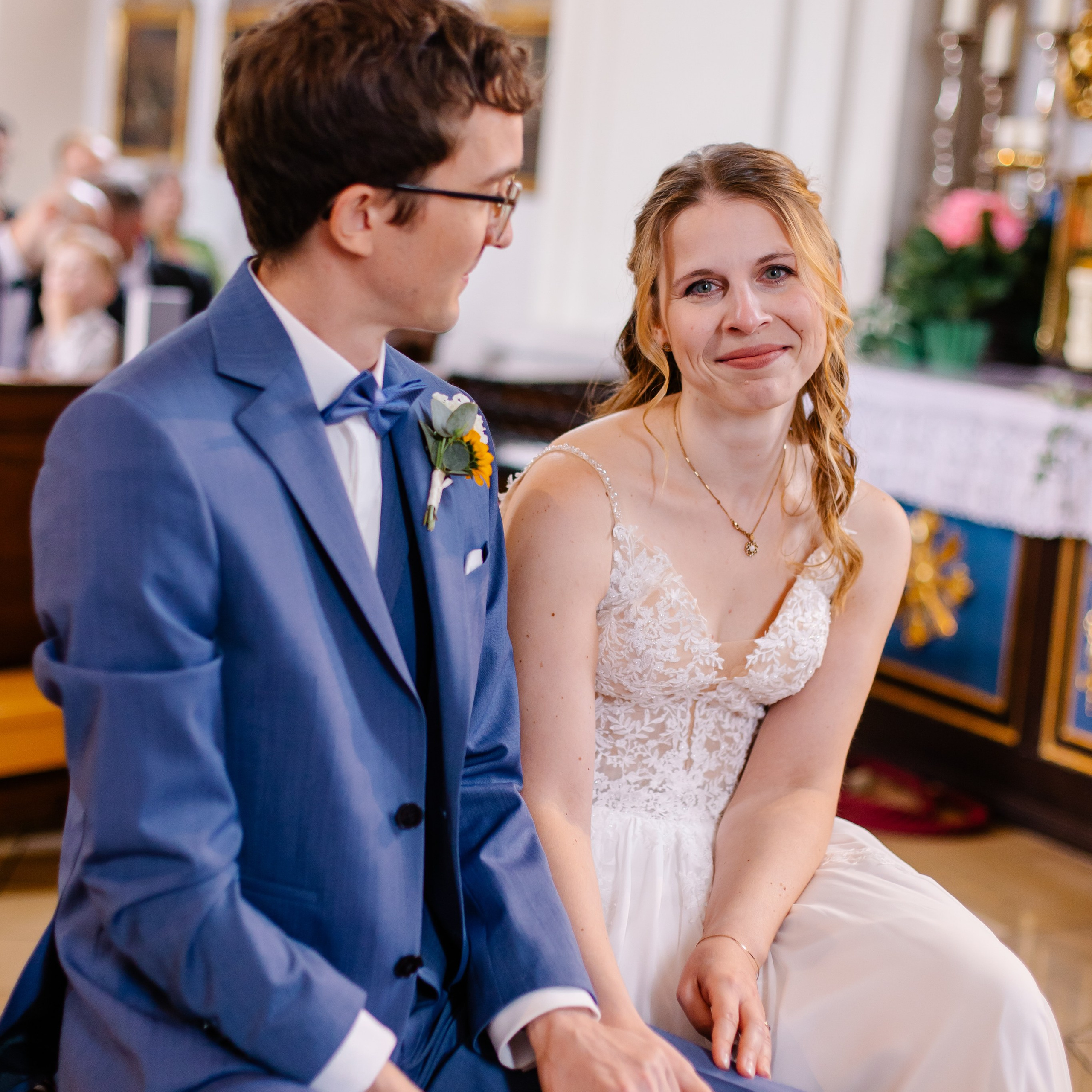 Hochzeitsfotograf München, Ismaning, Unterföhring – Kirchliche Trauung. Fotografin in München Dasha Antipina