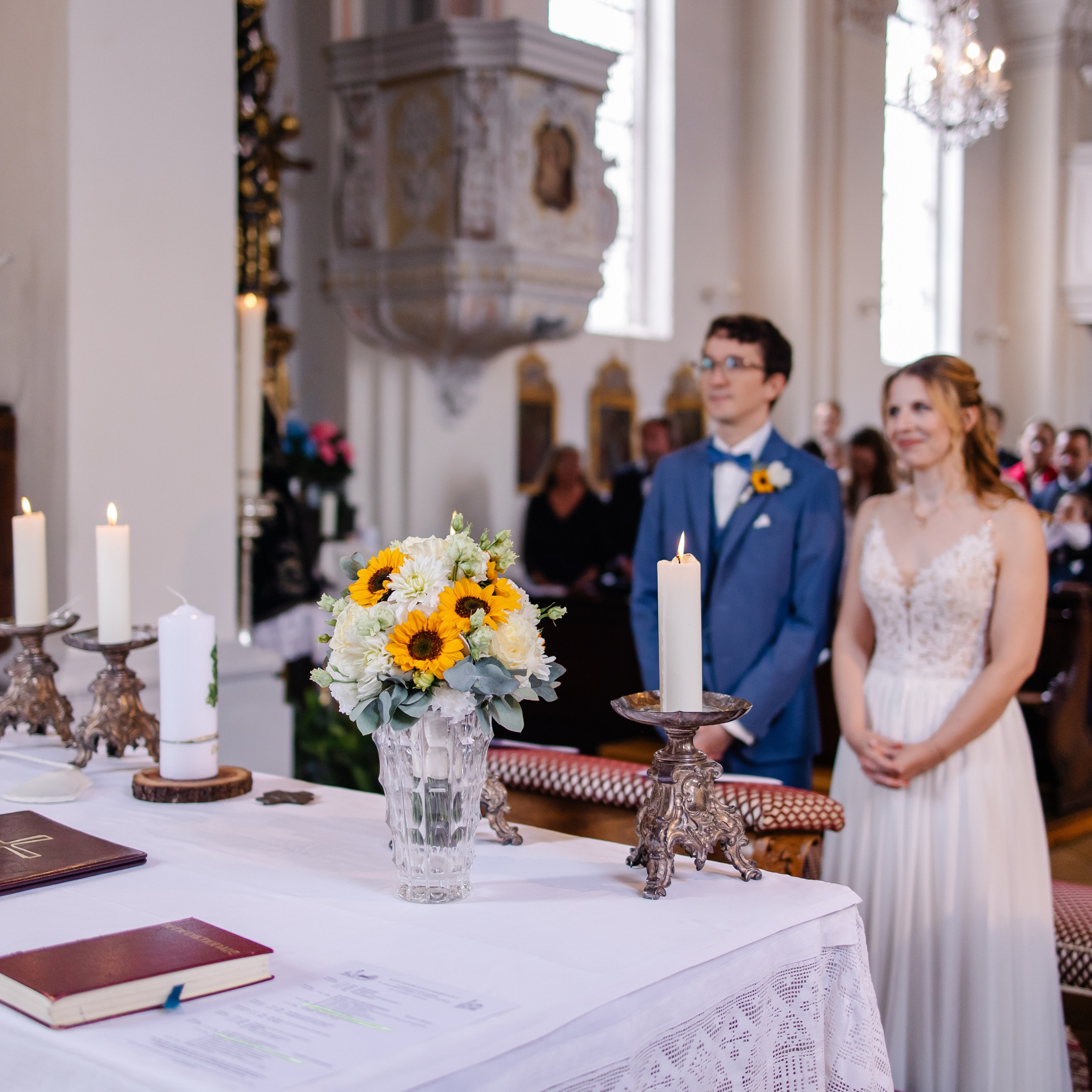 Hochzeitsfotograf München, Ismaning, Unterföhring – Kirchliche Trauung. Fotografin in München Dasha Antipina