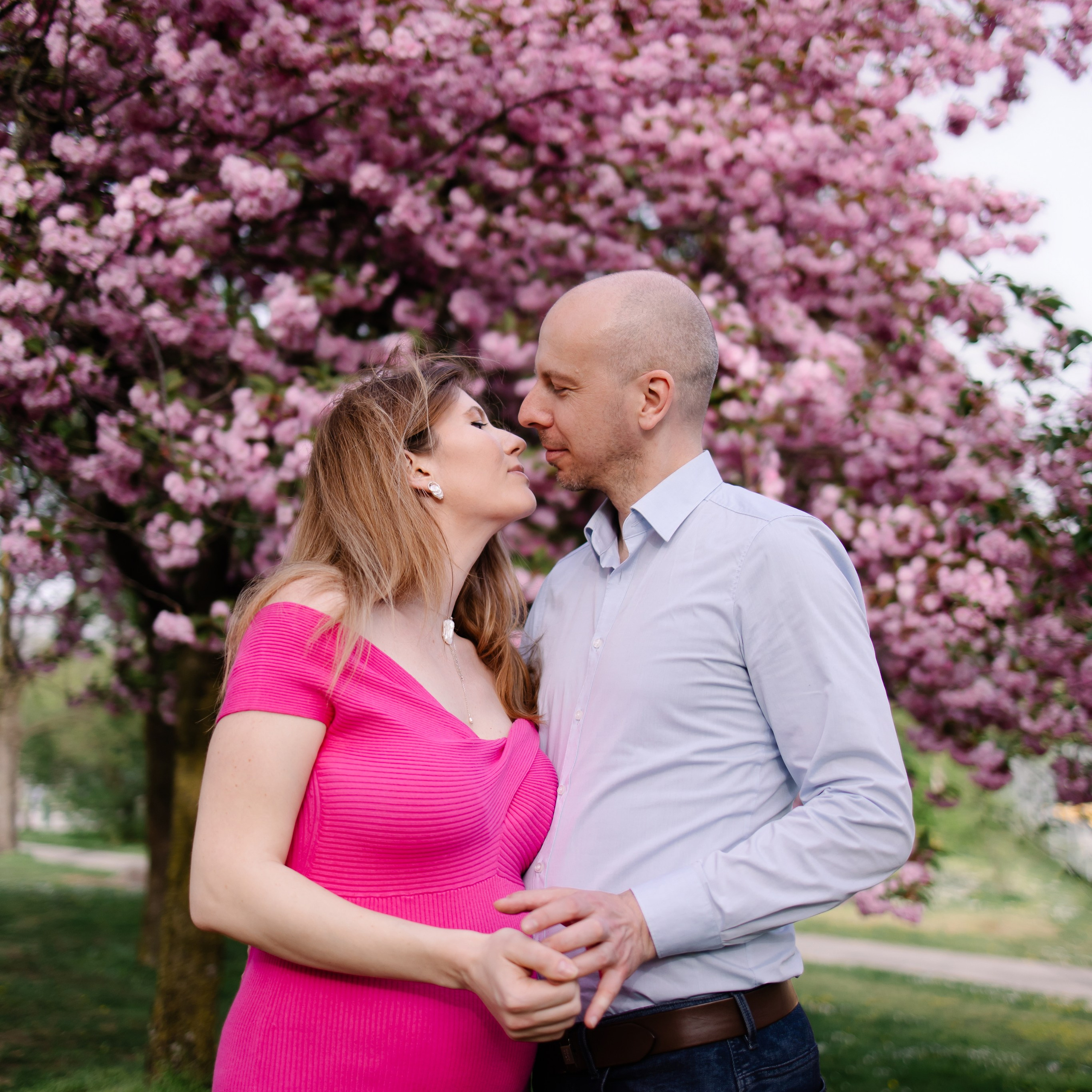 Rosa Wolken in München. Fotografin in München Dasha Antipina