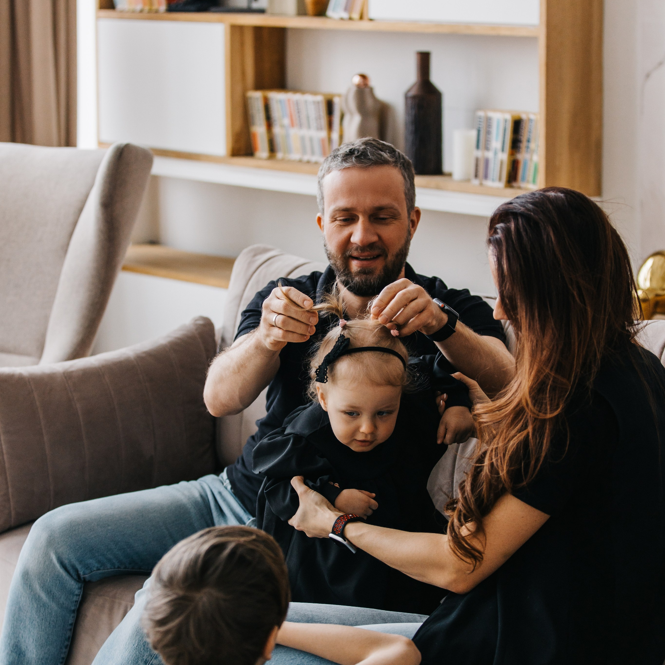 Настя, Леша, Андрей и Милана