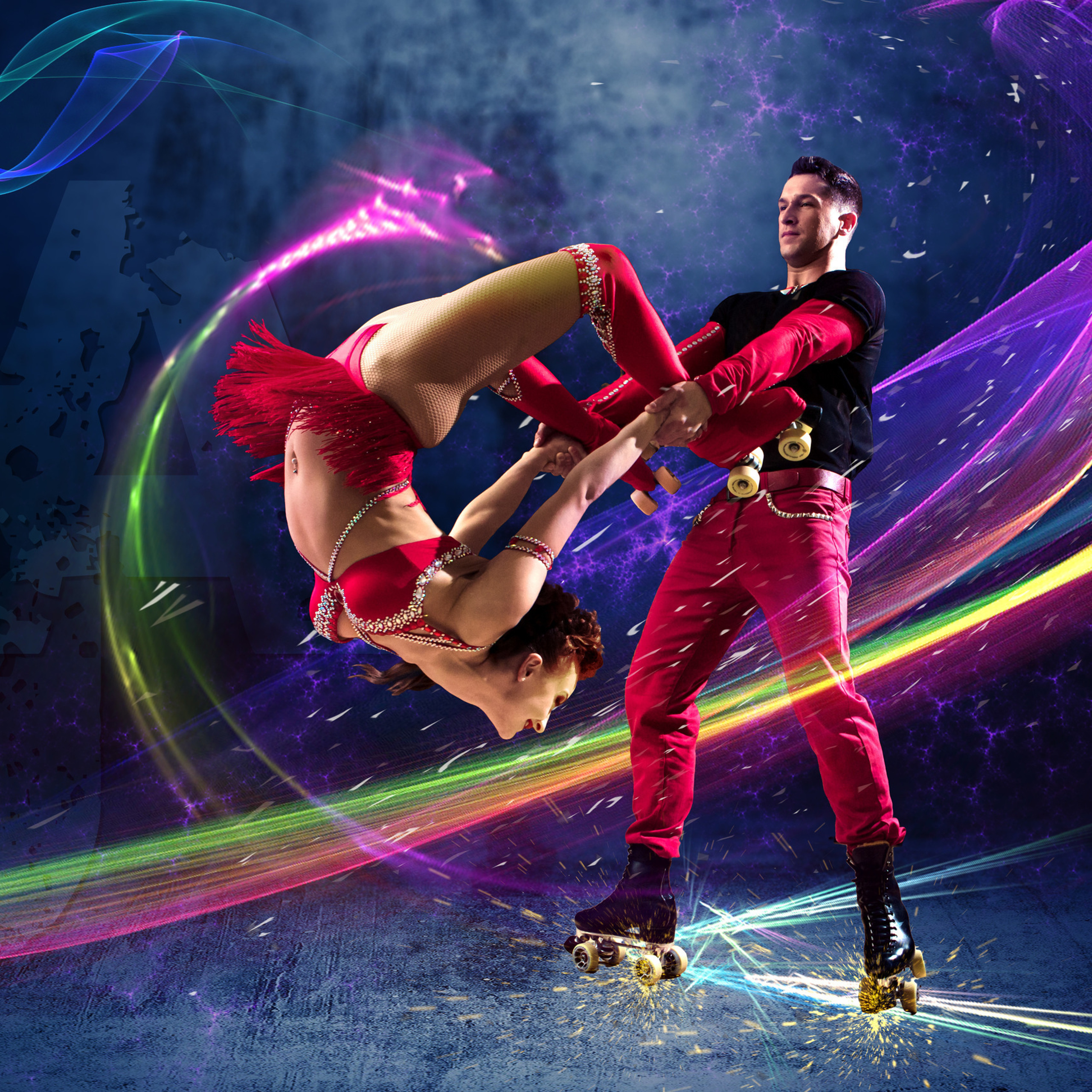 Duo roller skating Andrii & Uliana