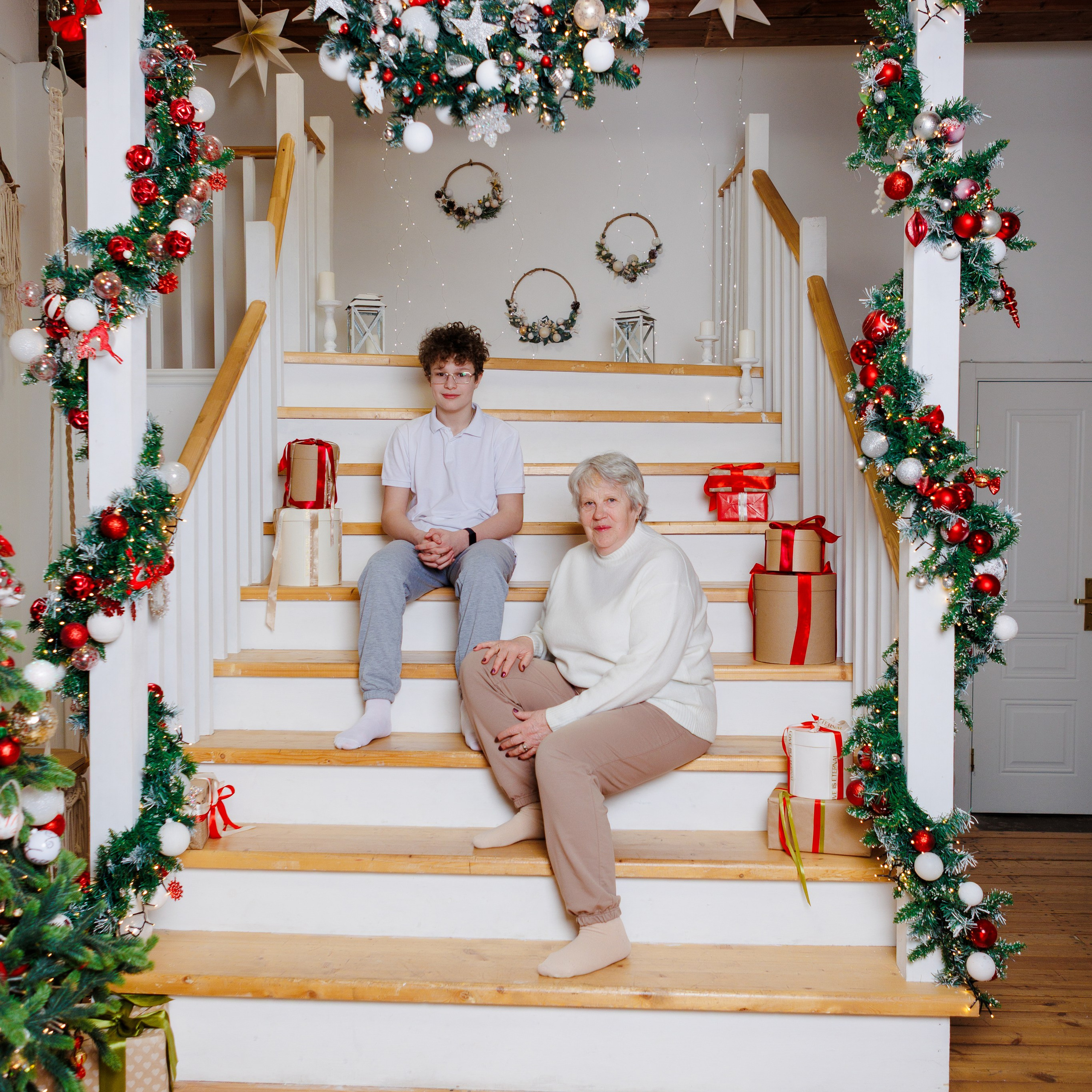 Любимая бабушка Ольга с внуком