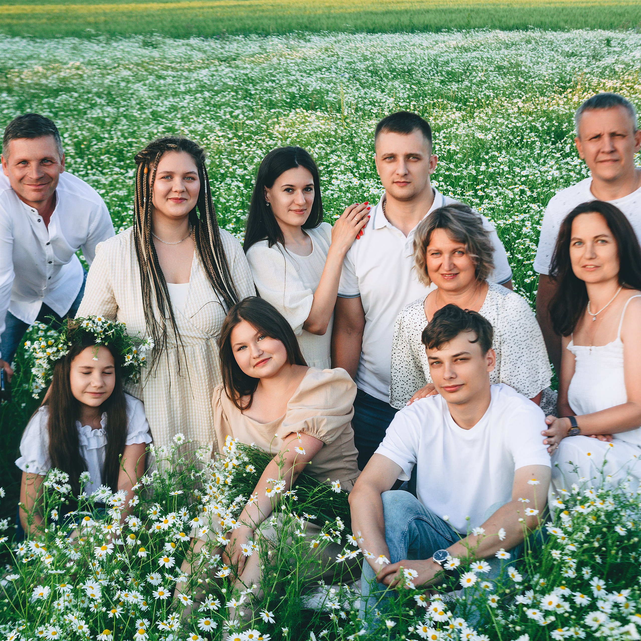 Большая семейная фотосессия за Ижевском в ромашковом поле. Дима Никитин свадебный и семейный фотограф в Ижевске и Удмуртии с 2007 года