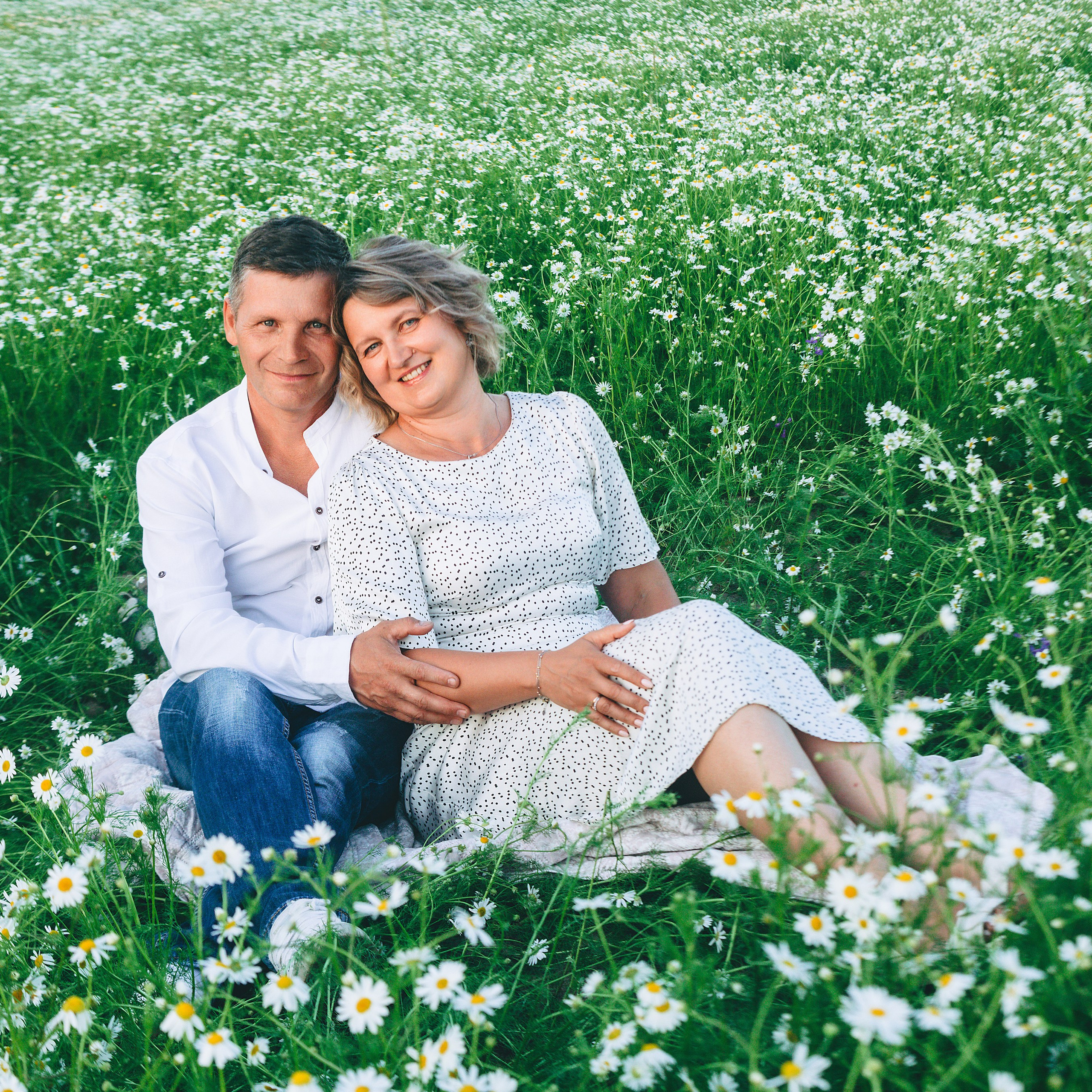 Большая семейная фотосессия за Ижевском в ромашковом поле. Дима Никитин свадебный и семейный фотограф в Ижевске и Удмуртии с 2007 года
