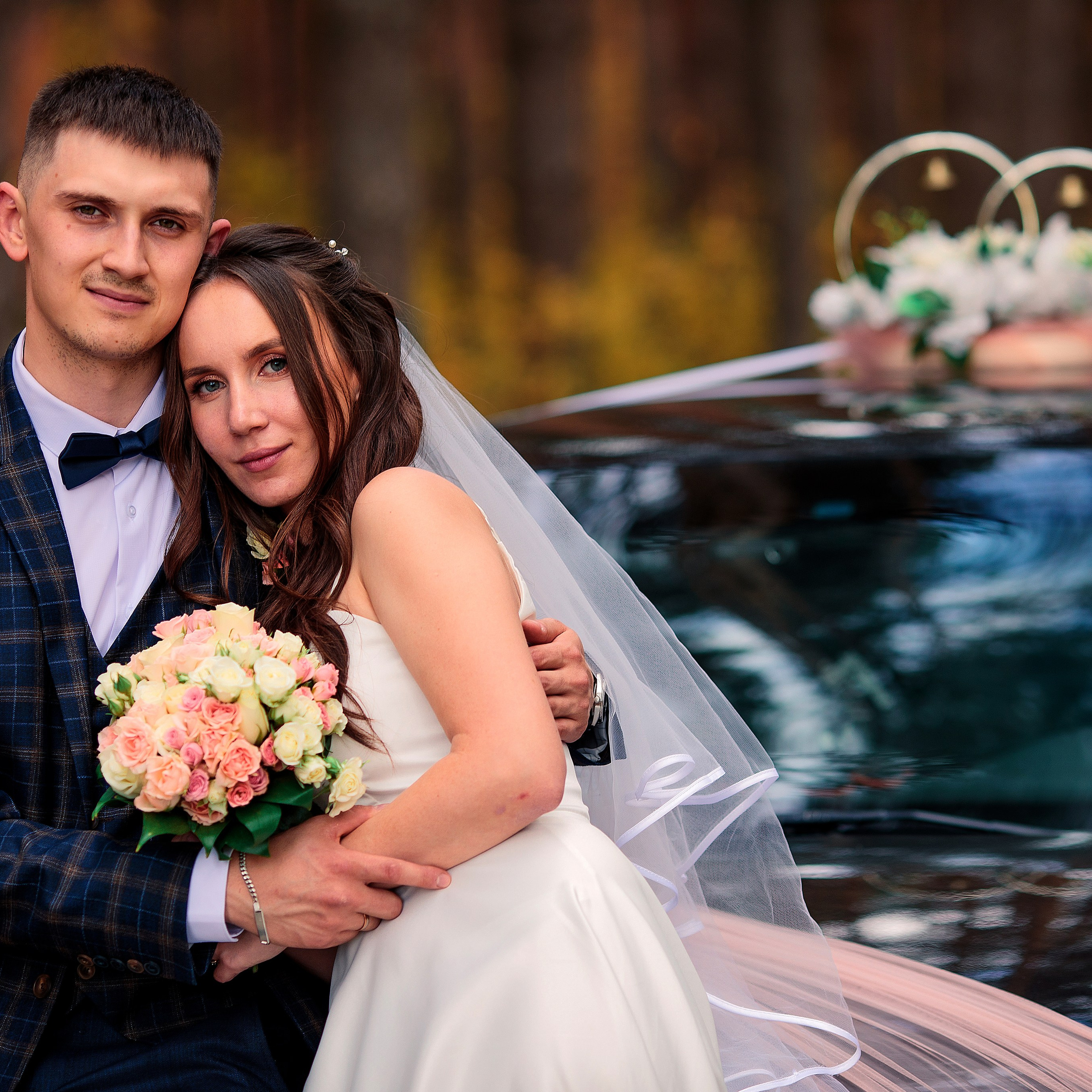 Свадебная фотосессия в красивом осеннем лесу. Дима Никитин свадебный и семейный фотограф в Ижевске и Удмуртии с 2007 года