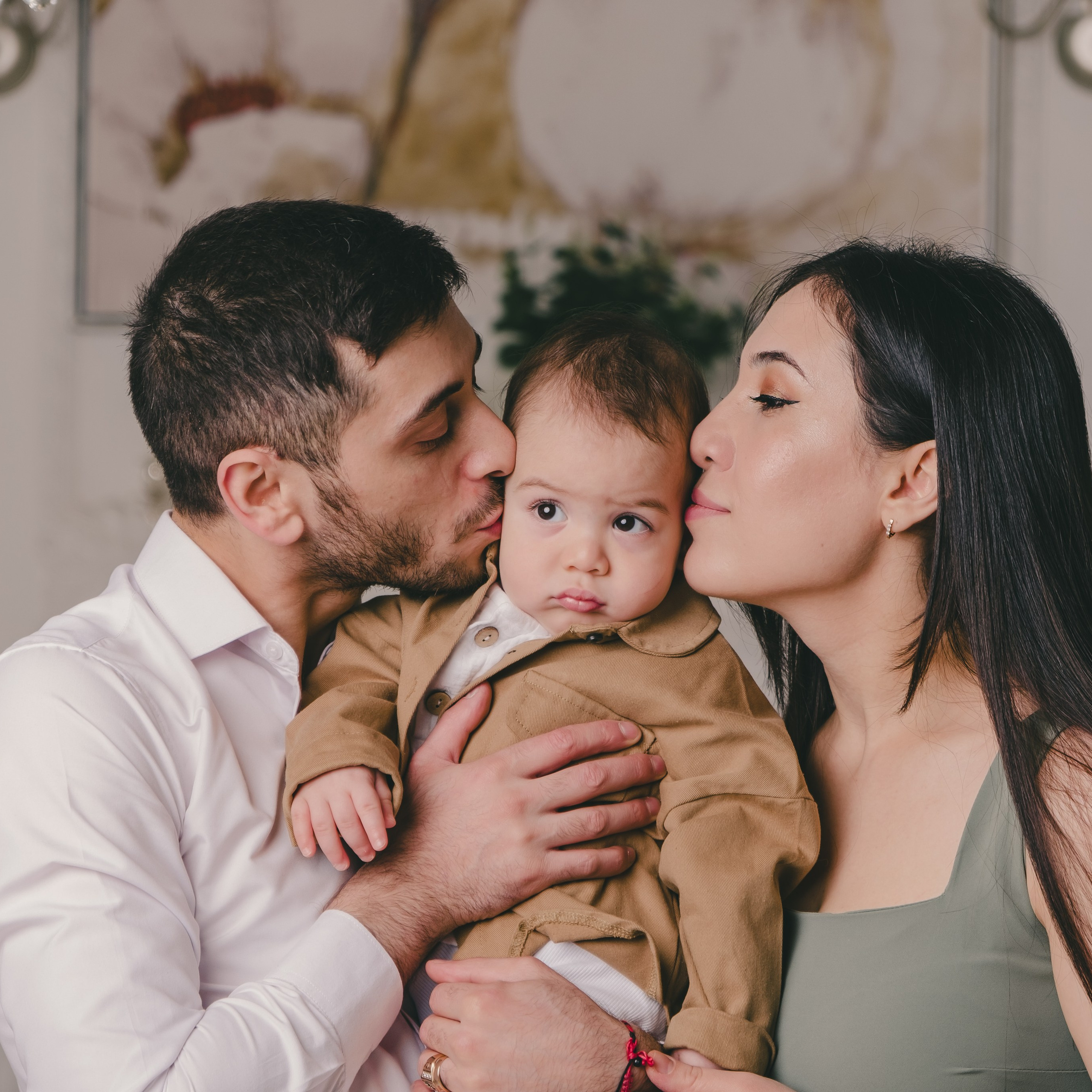 Семейная фотосессия на 1 год сыну