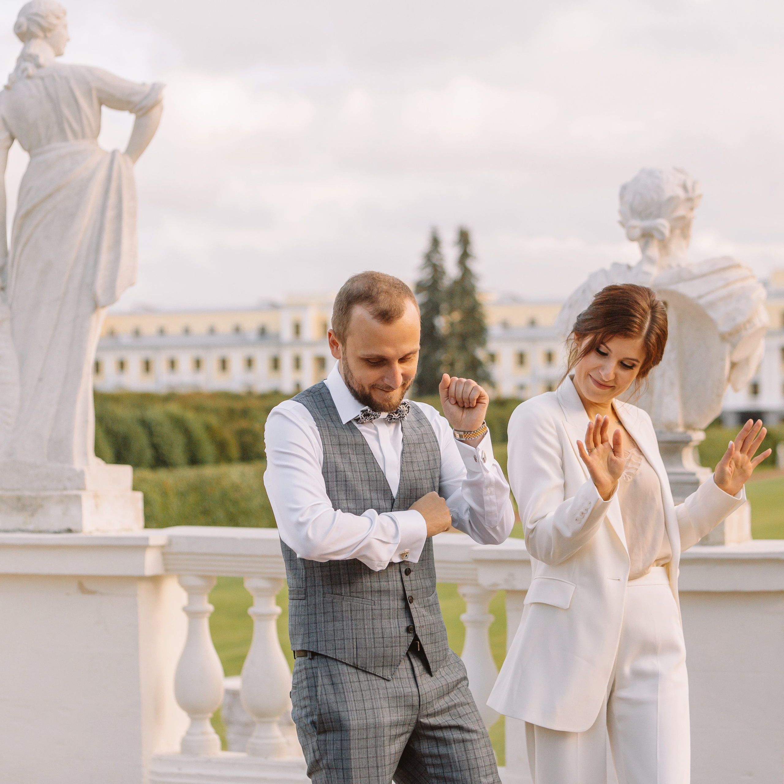 Свадебная фотосессия Давида и Марины в усадьбе Архангельское