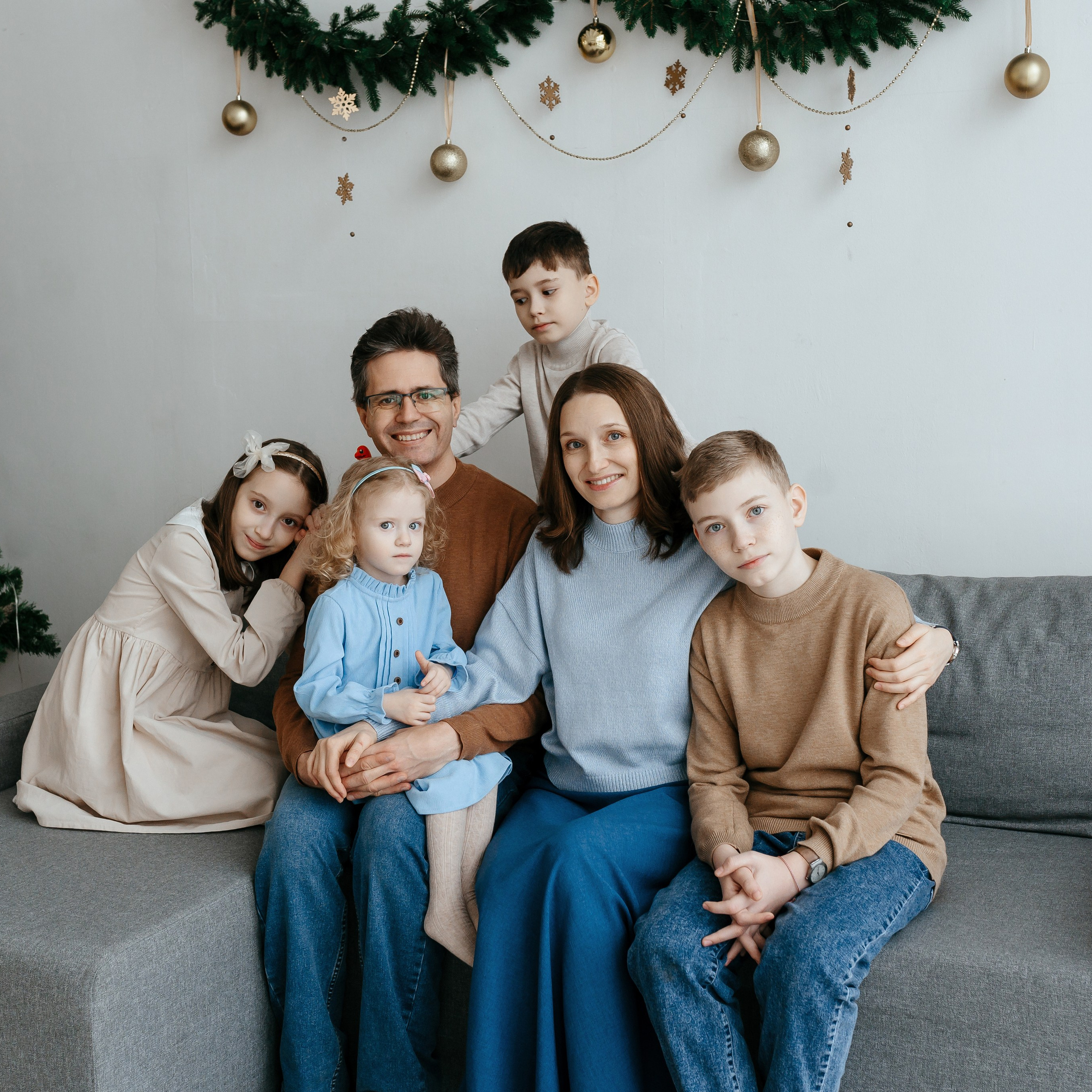 Новогодняя семейная фотосессия.