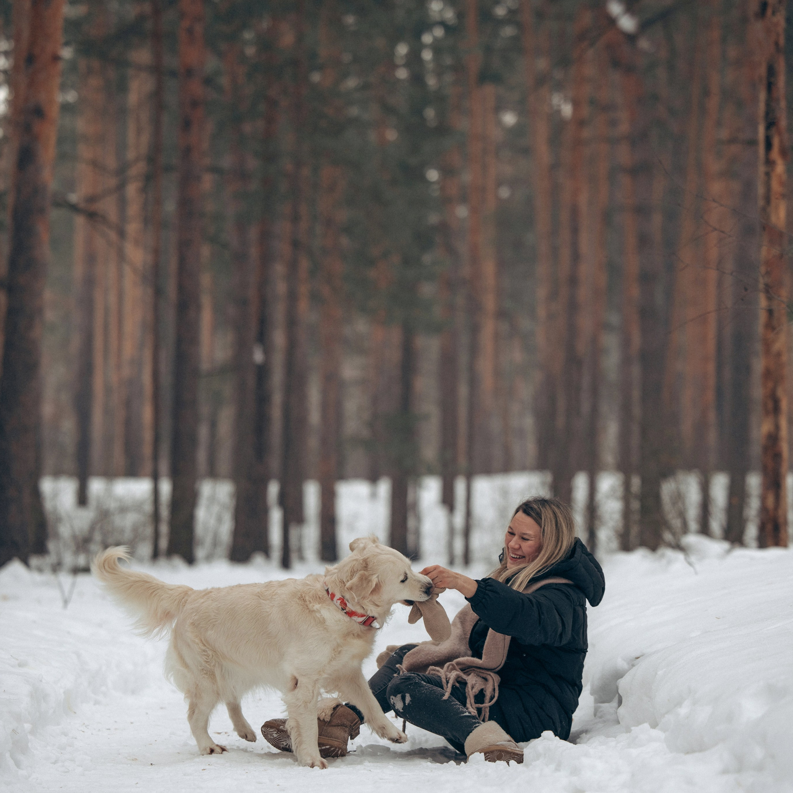 Зима. Лес. Татьяна и Делла