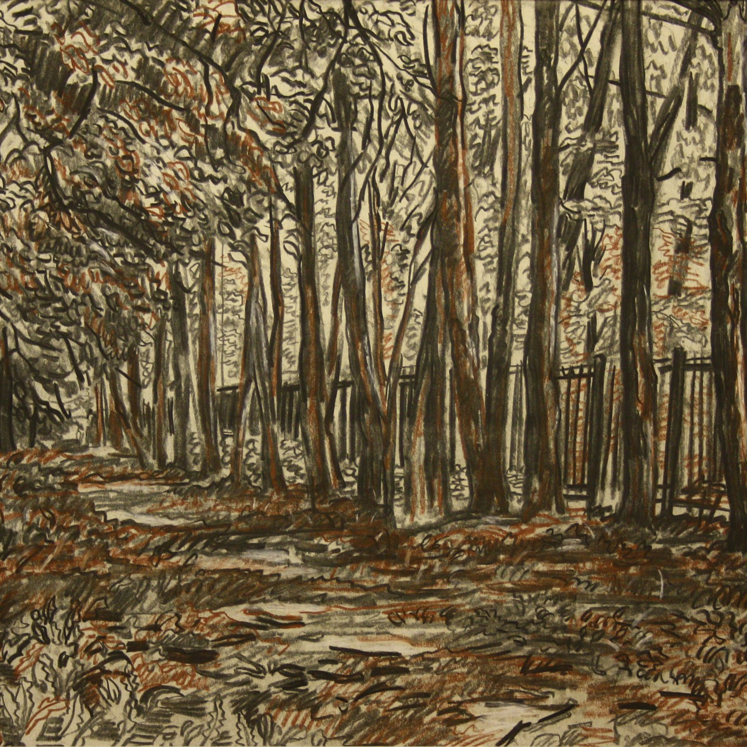 Сергей Афонский, серия "Тушино. Аллея" 50х70 см, к.паст., 2011 г., 65 000 руб.