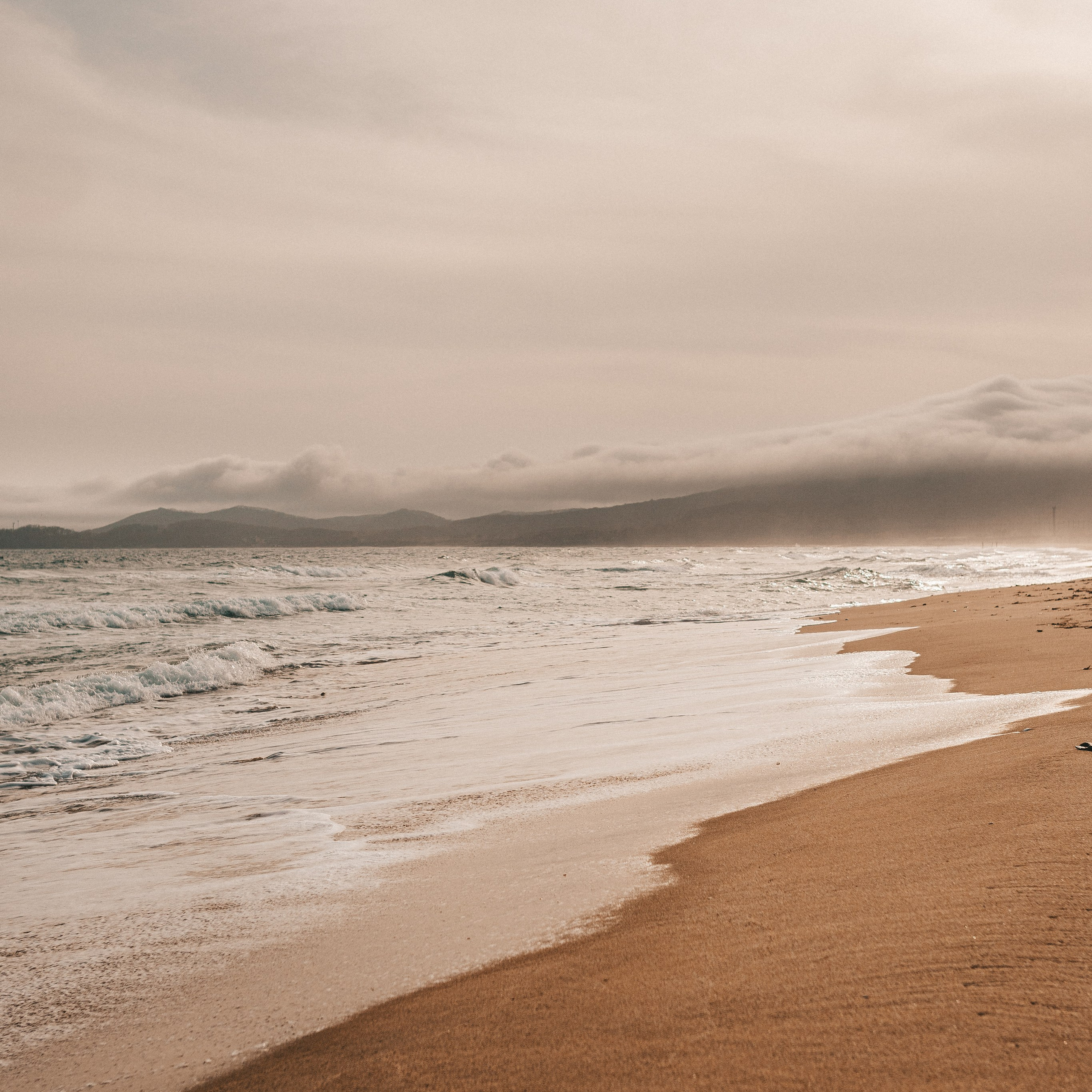 море на закате обои