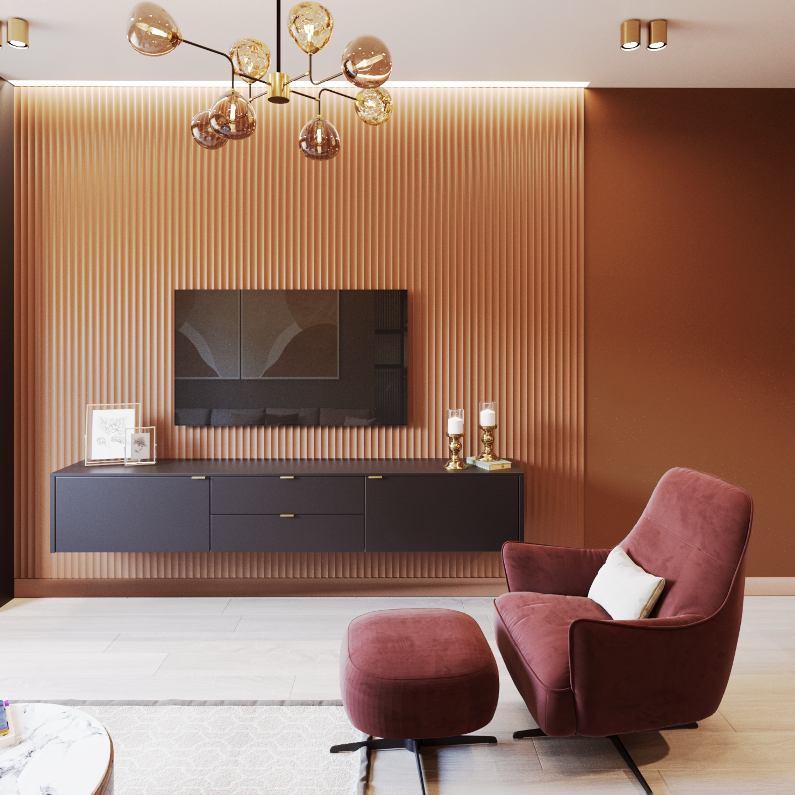 Терракотовый интерьер в Красноярске