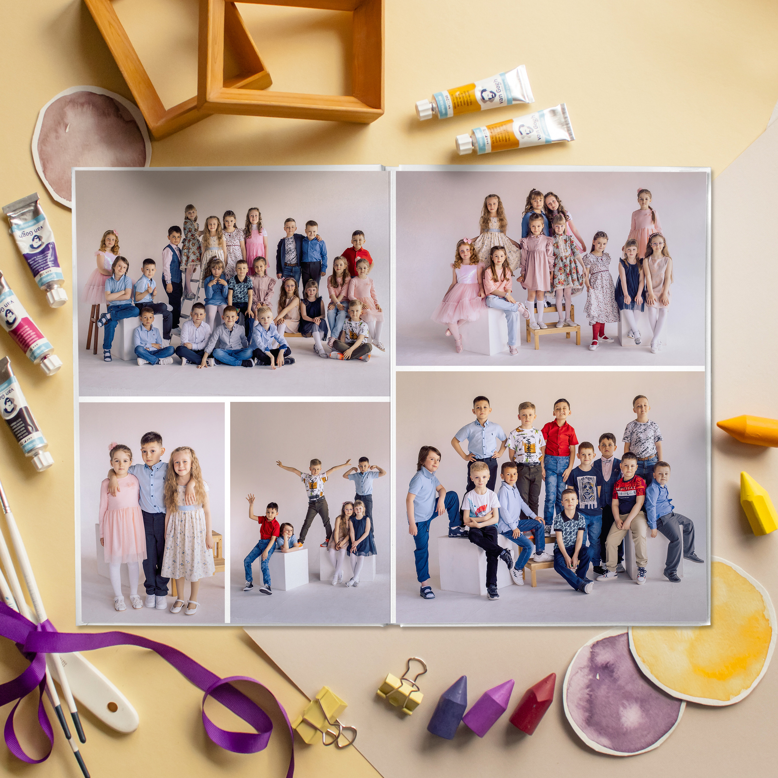 Выпускные альбомы для детского сада. Семейный и детский фотограф в Туле