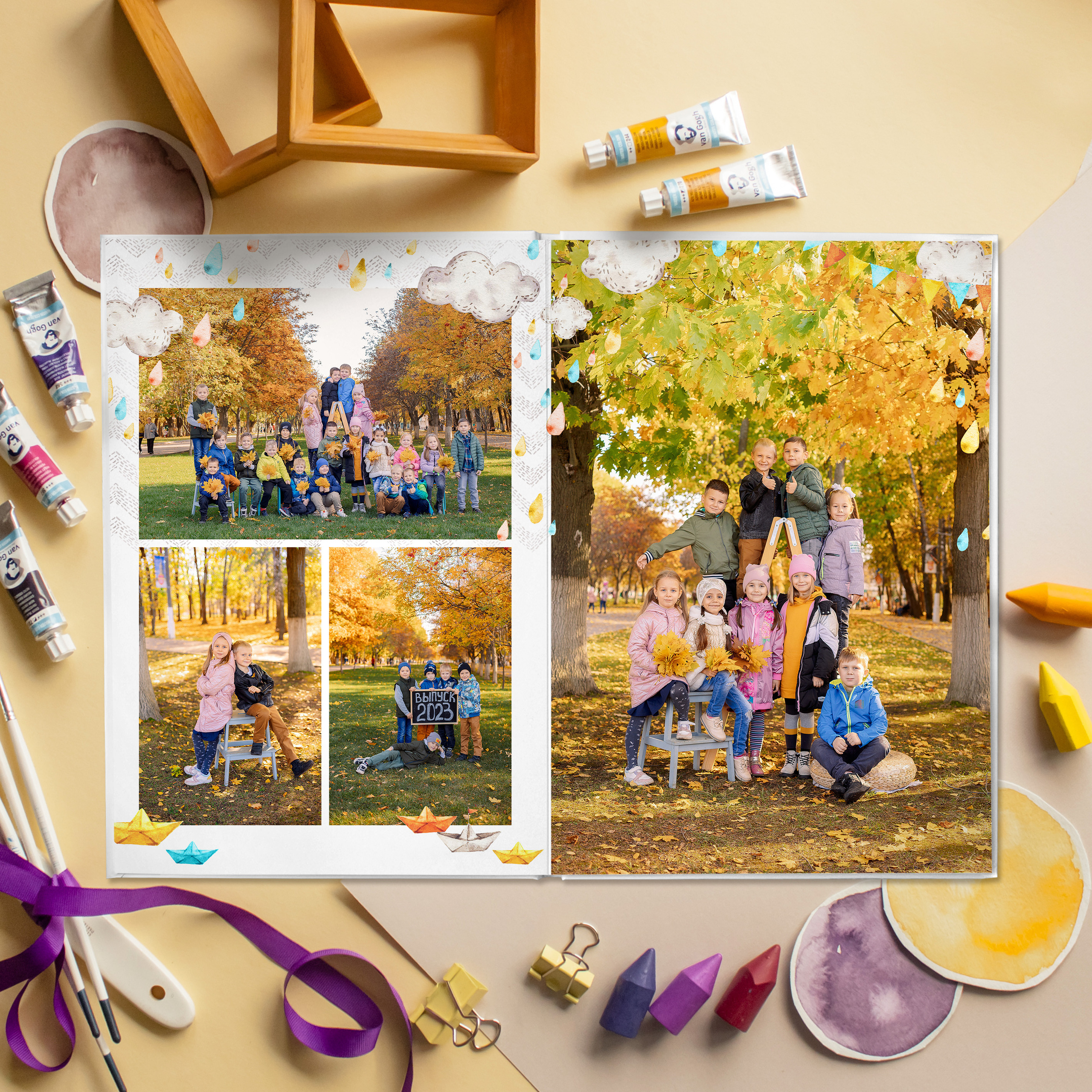 Выпускные альбомы для детского сада. Семейный и детский фотограф в Туле