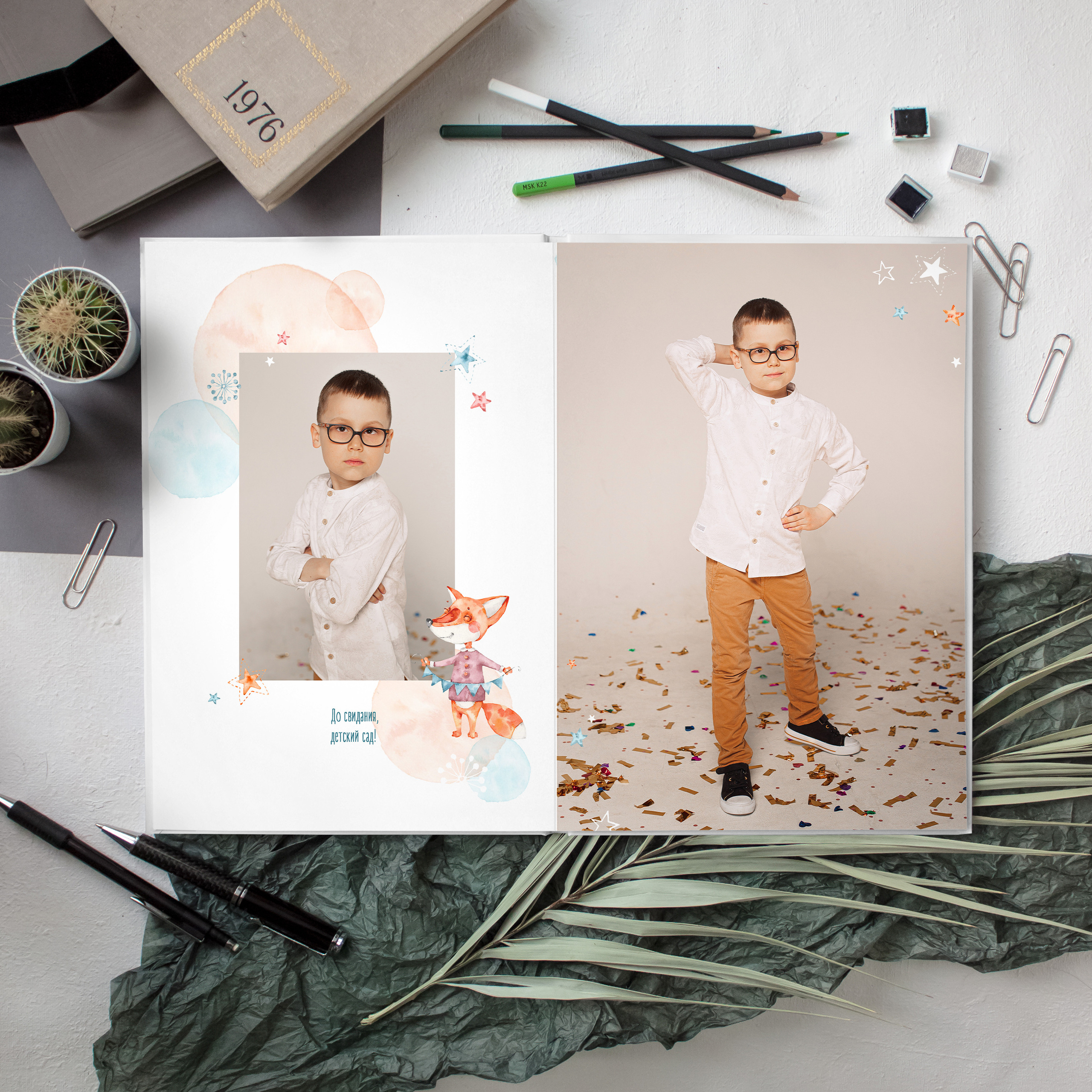 Выпускные альбомы для детского сада. Семейный и детский фотограф в Туле