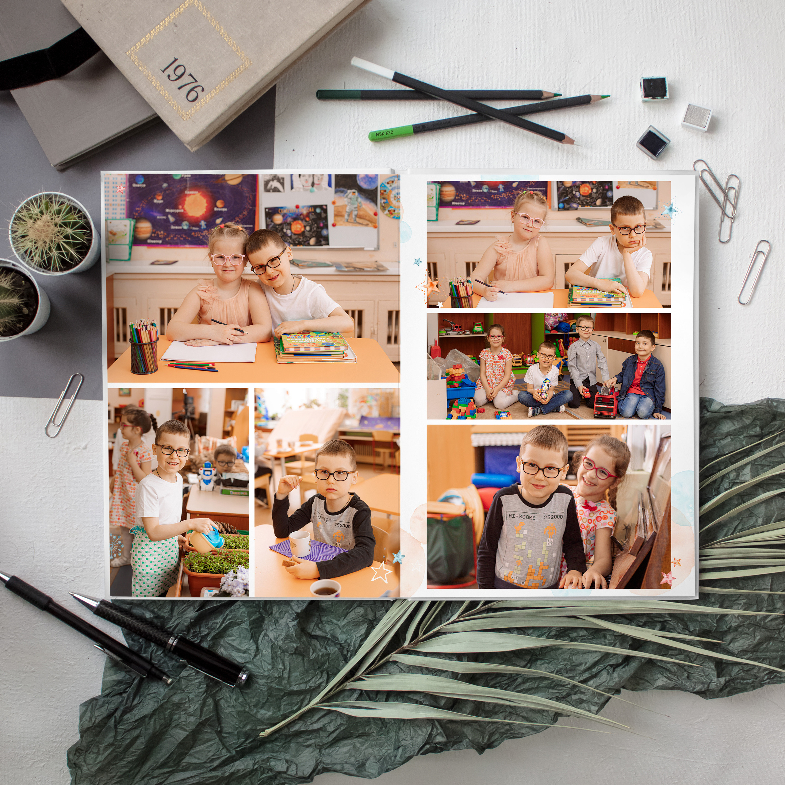 Выпускные альбомы для детского сада. Семейный и детский фотограф в Туле