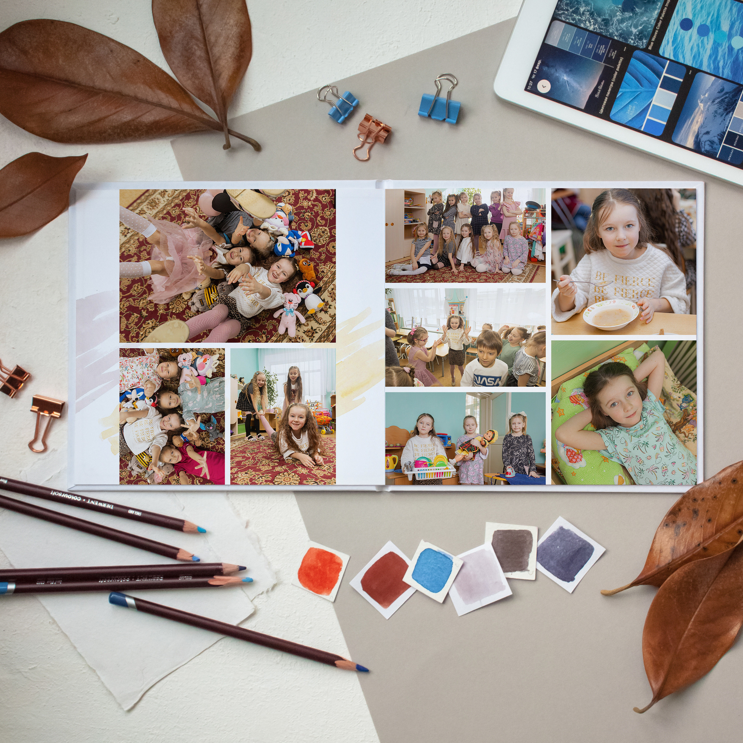 Выпускные альбомы для детского сада. Семейный и детский фотограф в Туле