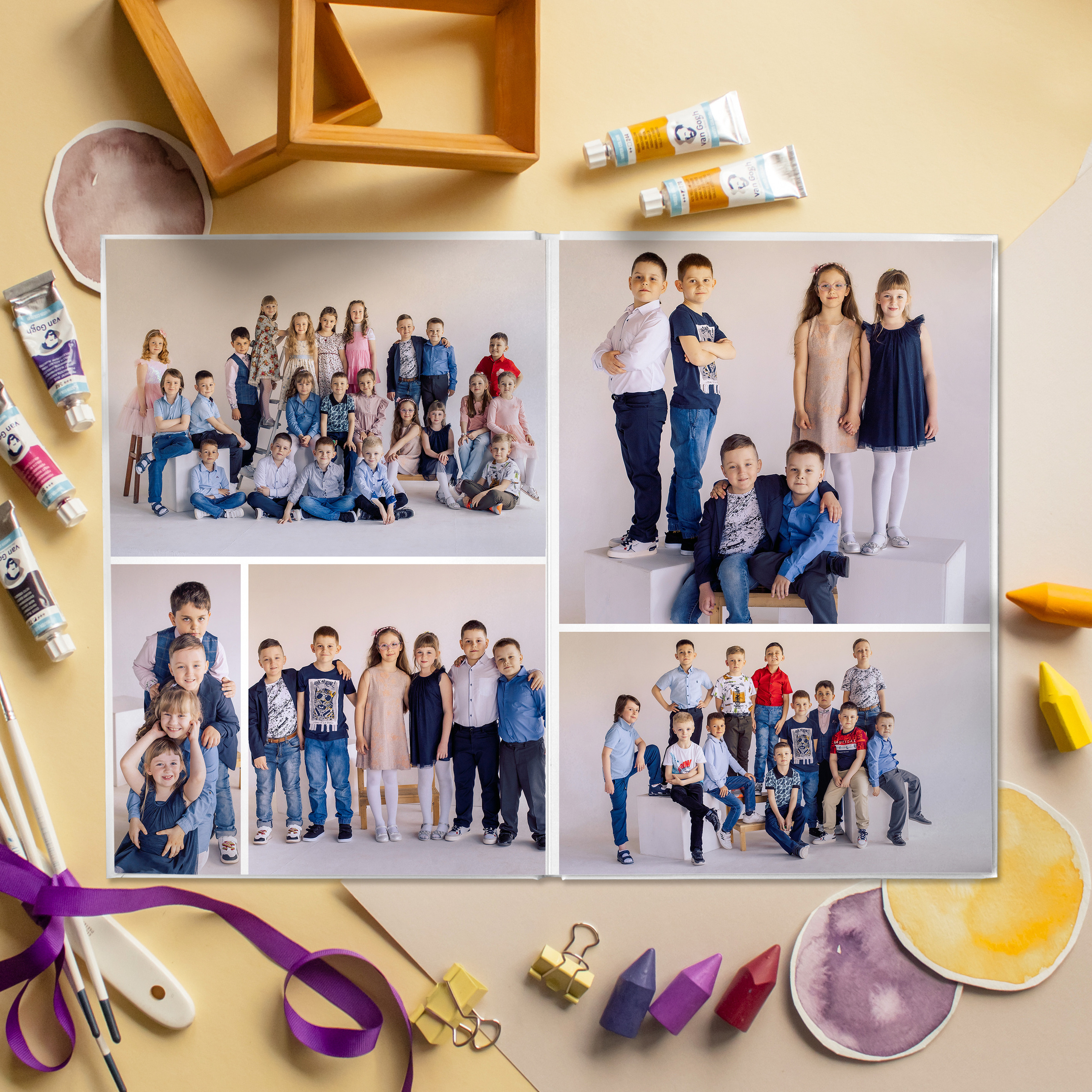 Выпускные альбомы для детского сада. Семейный и детский фотограф в Туле