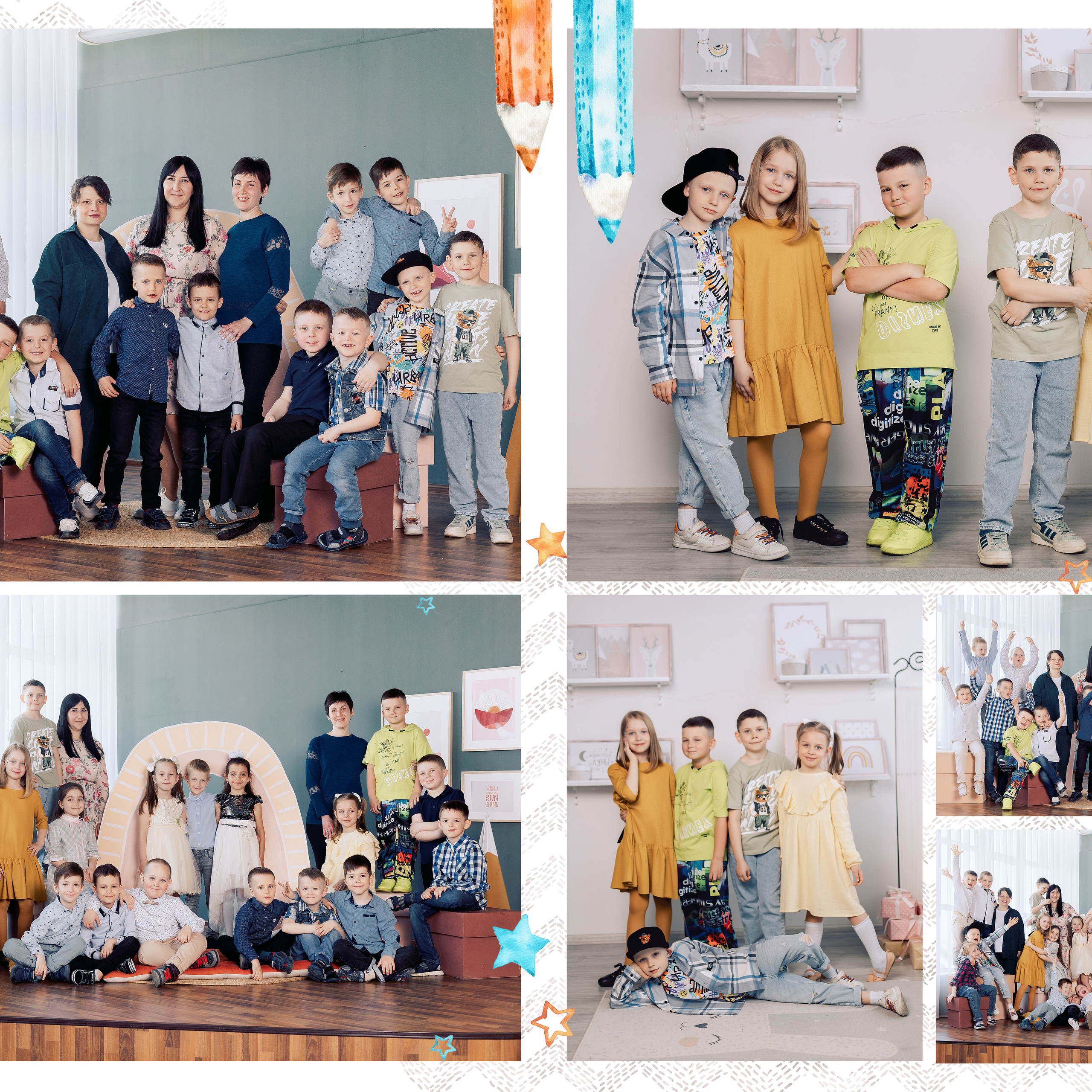 Выпускные альбомы для детского сада. Семейный и детский фотограф в Туле
