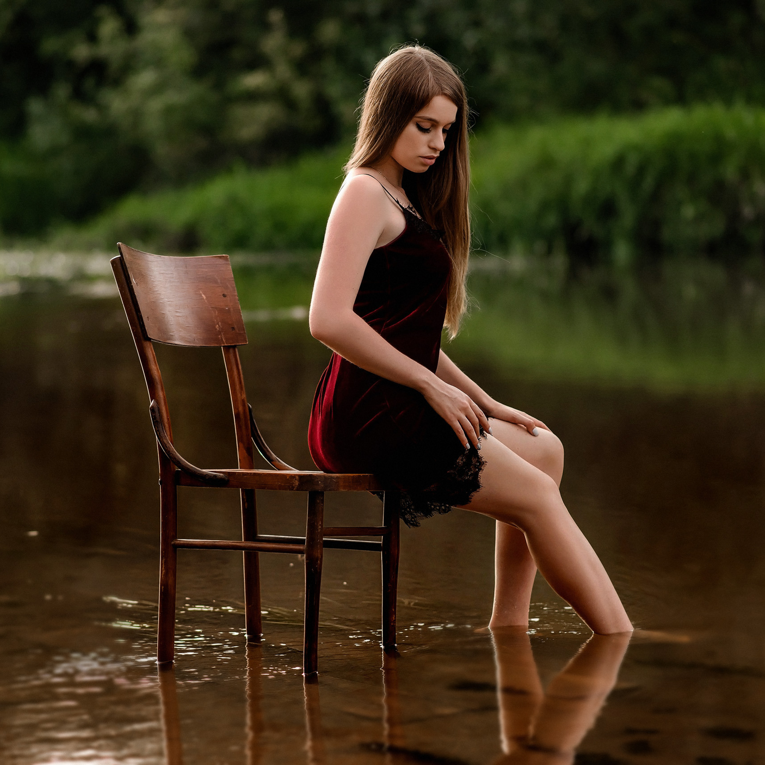 Оксана съемка на реке