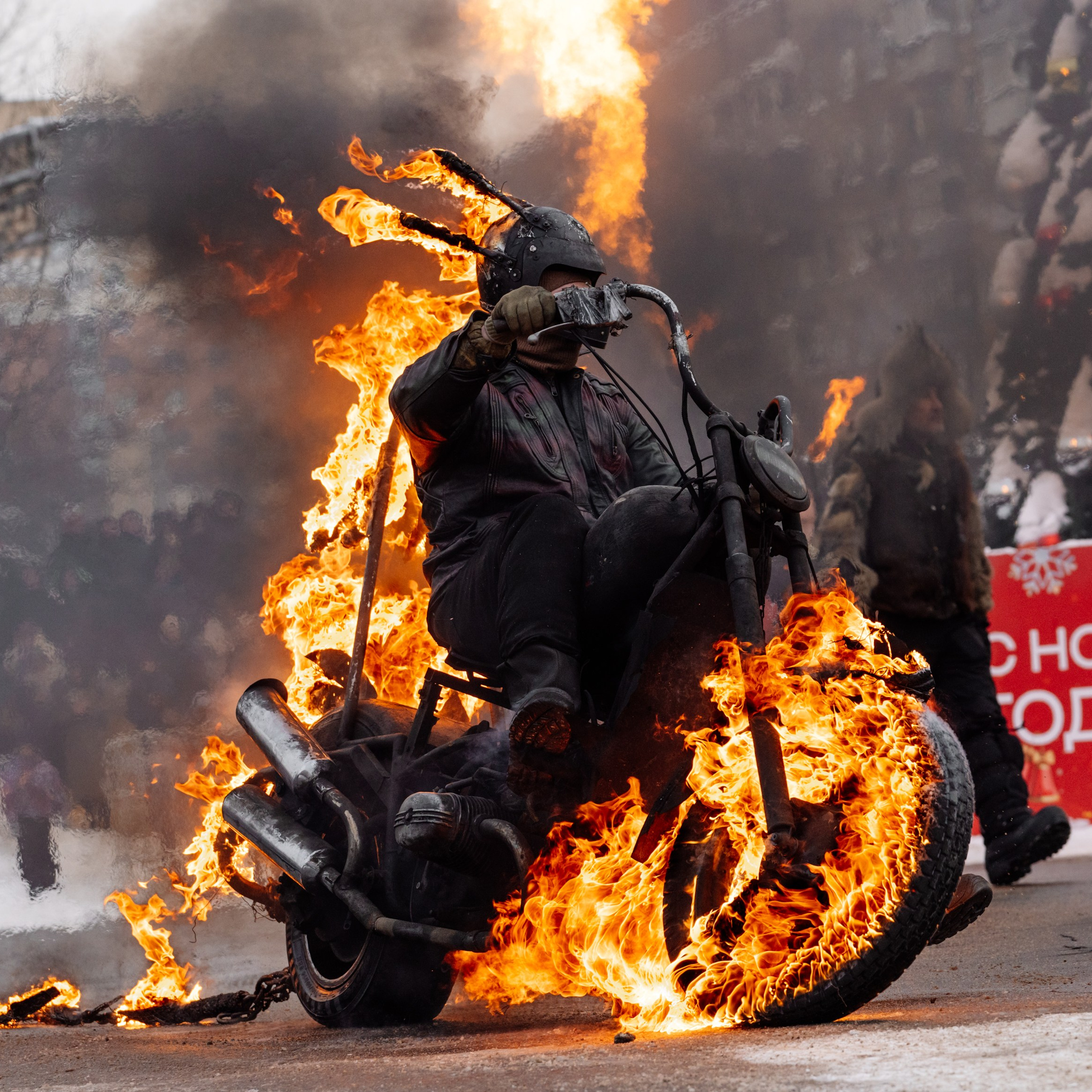 Каскадёры Мастера Панина в парке Надежда 07.02.26