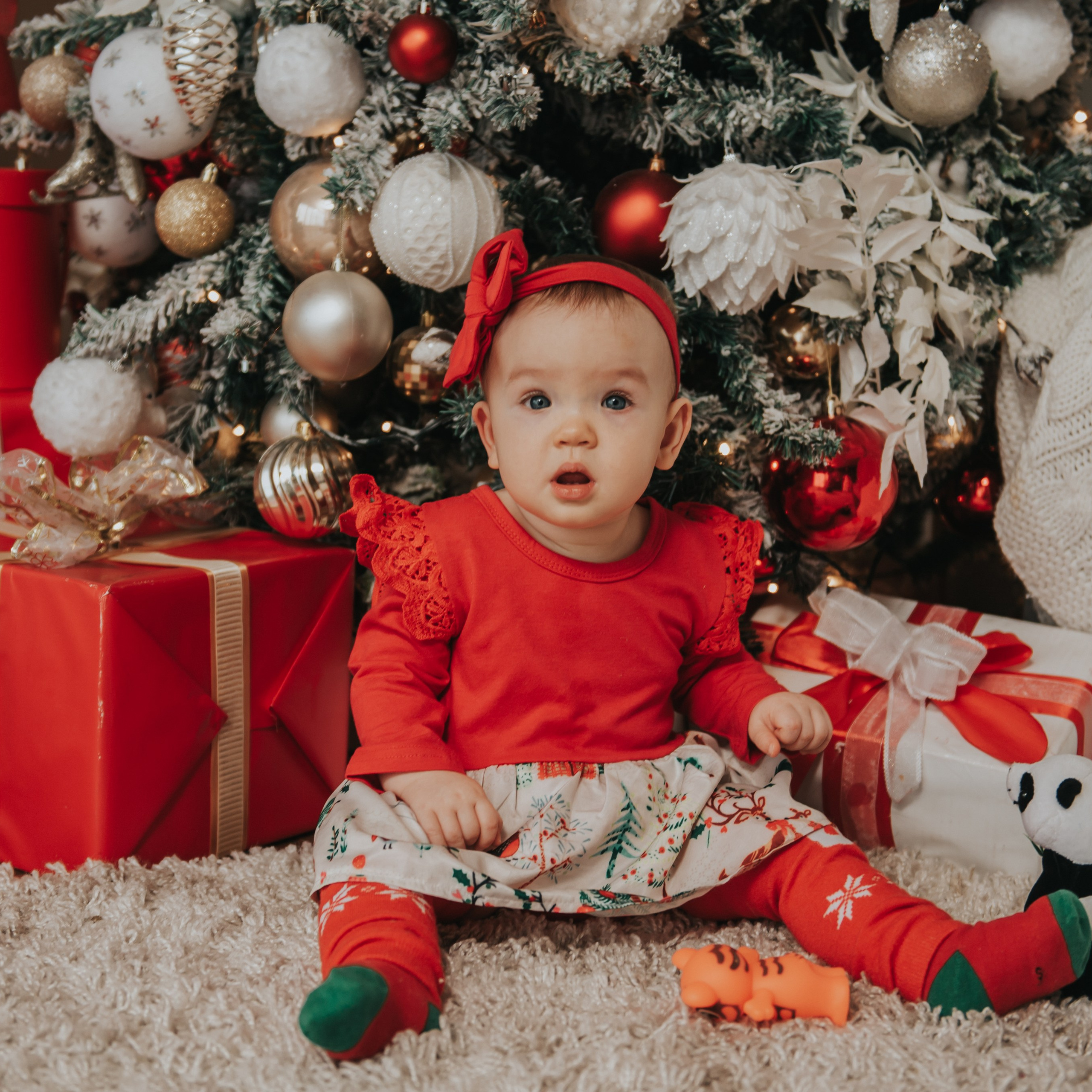 Новогодняя студийная съемка для малышки