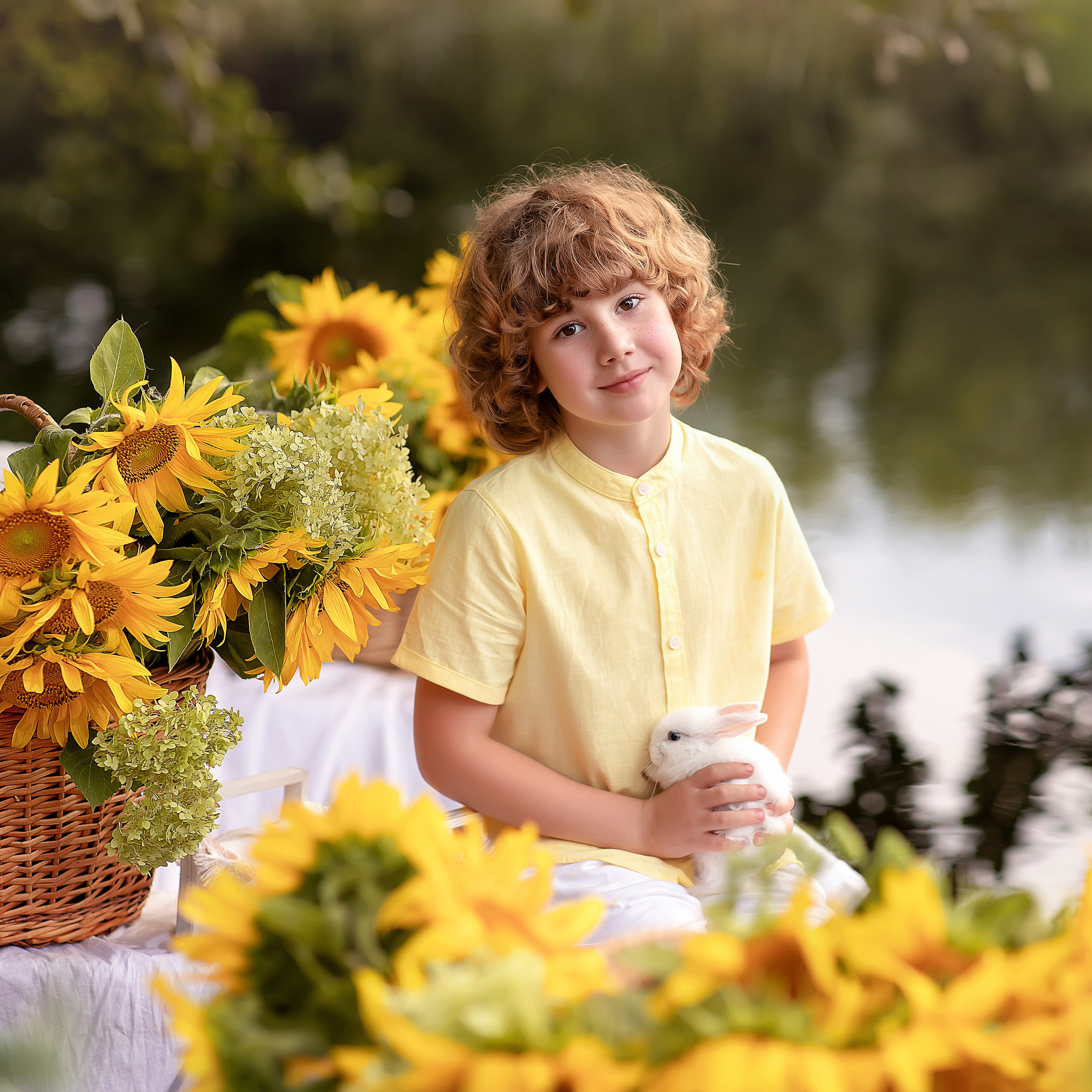 Витюша лодка с подсолнухами