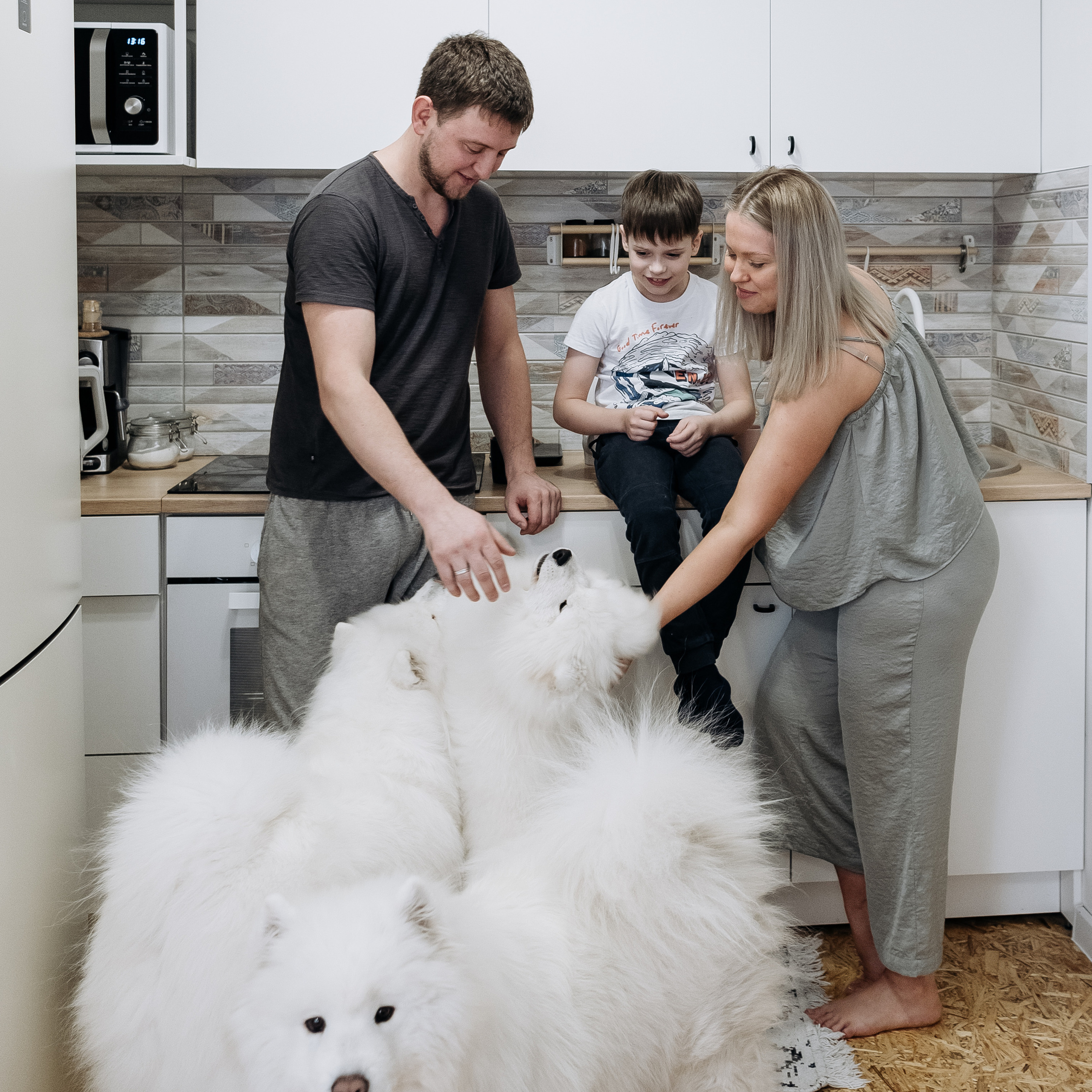 Оля, Саша, Сережа