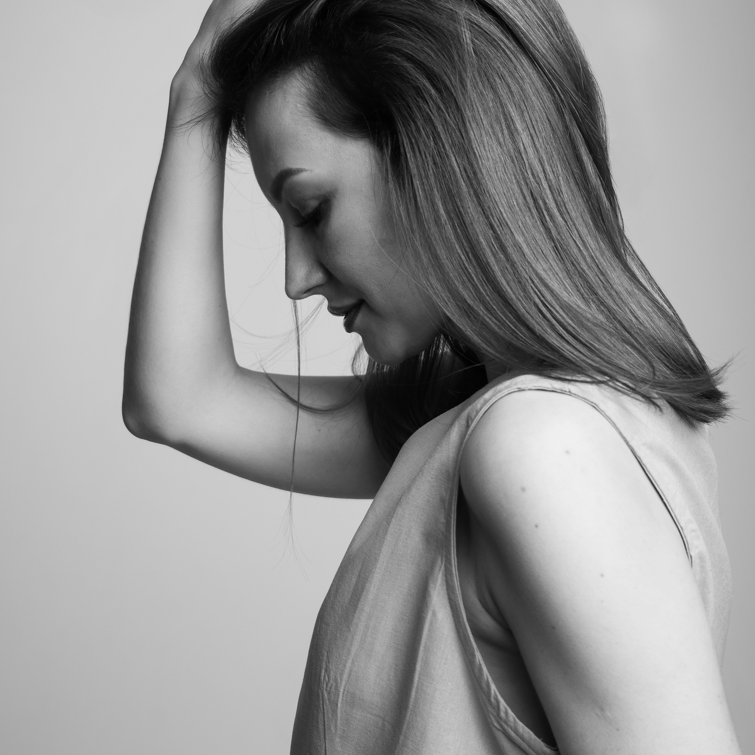 Настя в ч\б