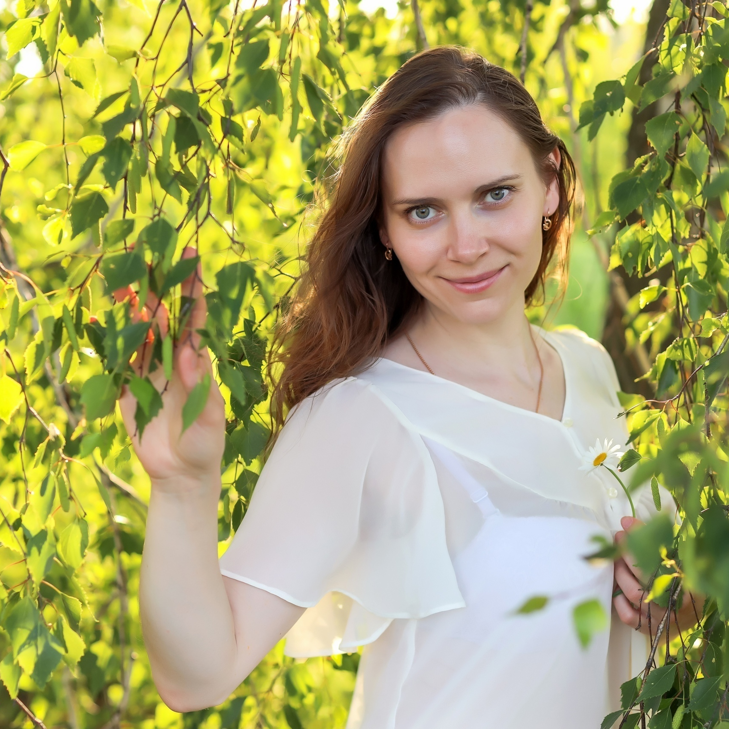 Фотосессия с березкой.