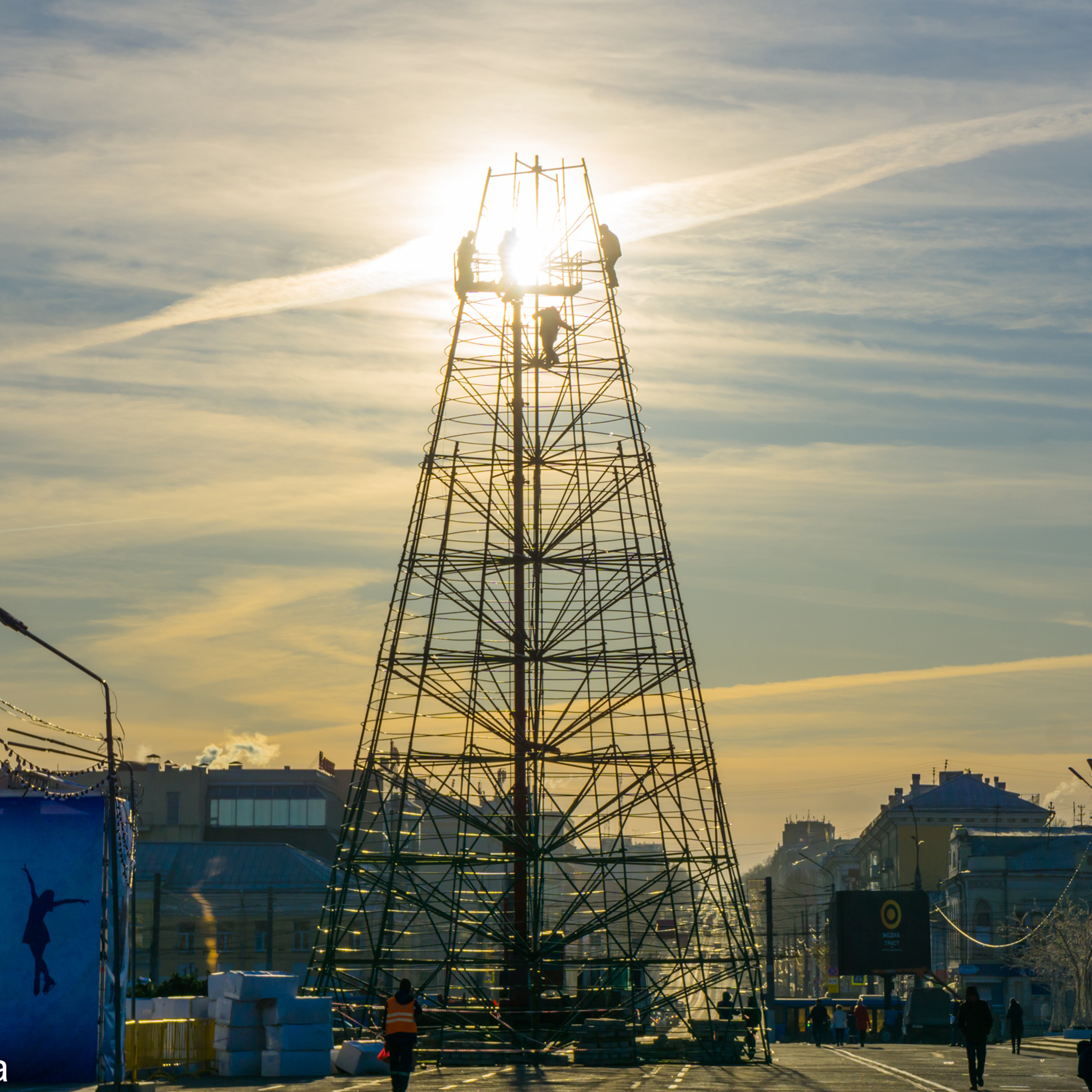 Установка Новогодней Ёлочки в Туле.