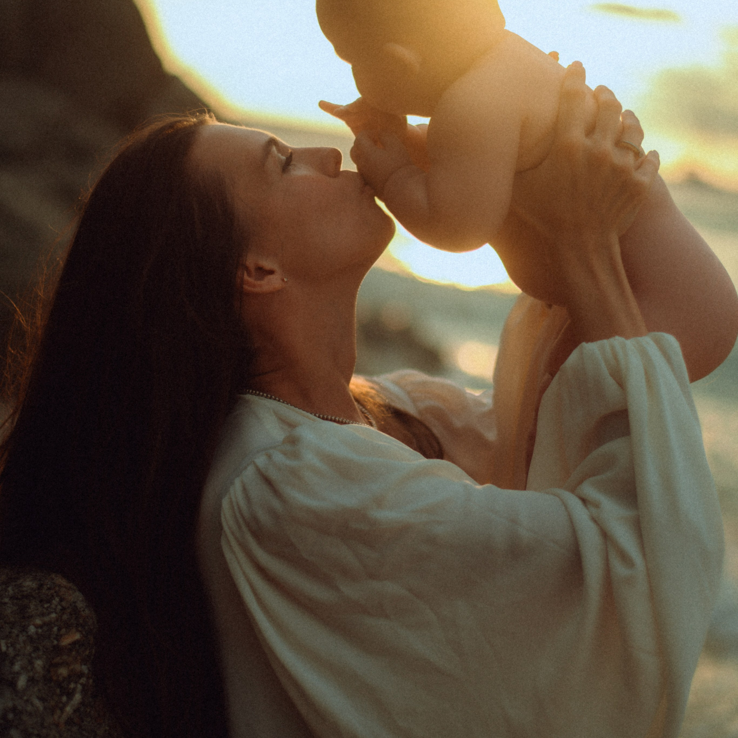 мама и малыш море