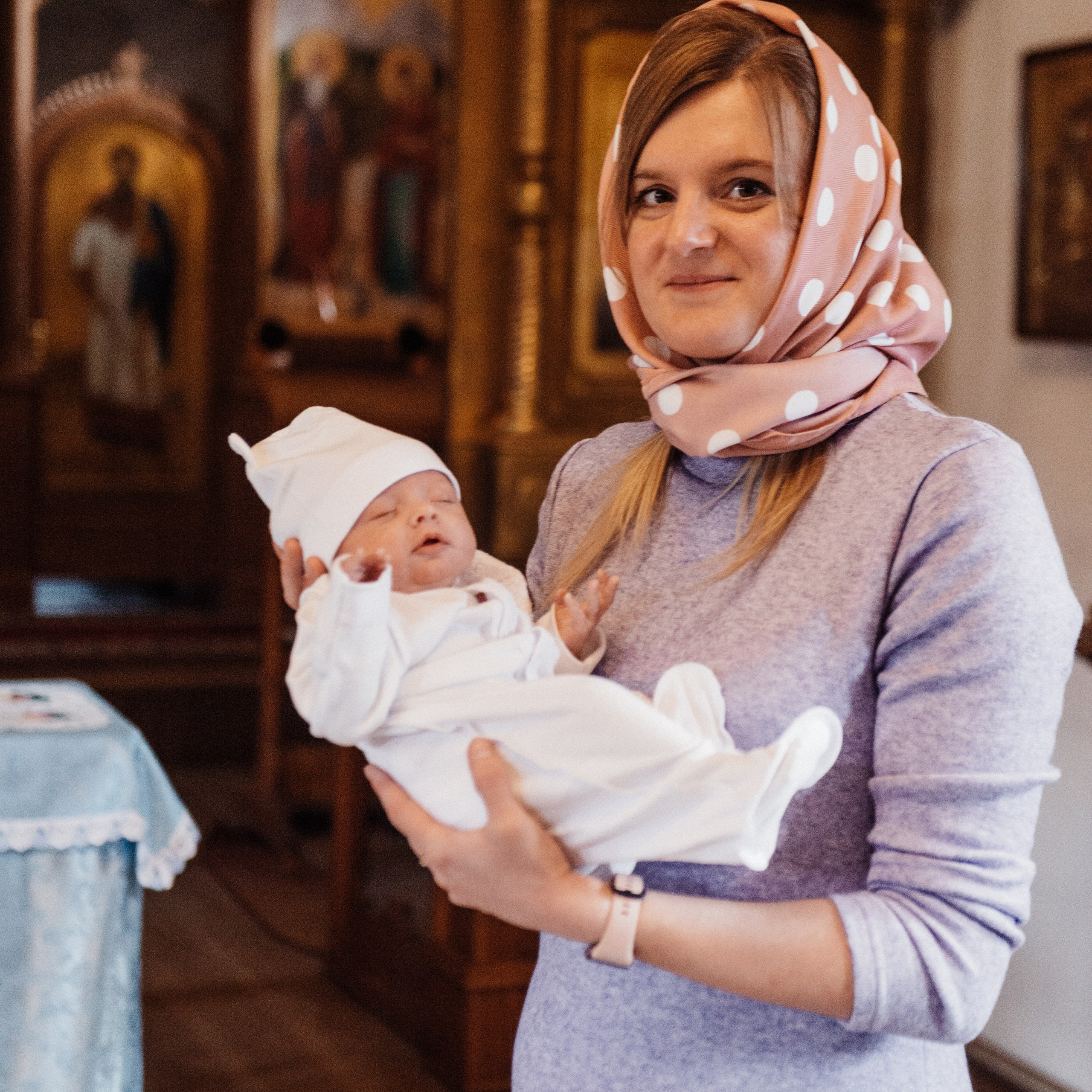Храм Пресвятой Богородицы, крещение Алены. Фотограф в Минске