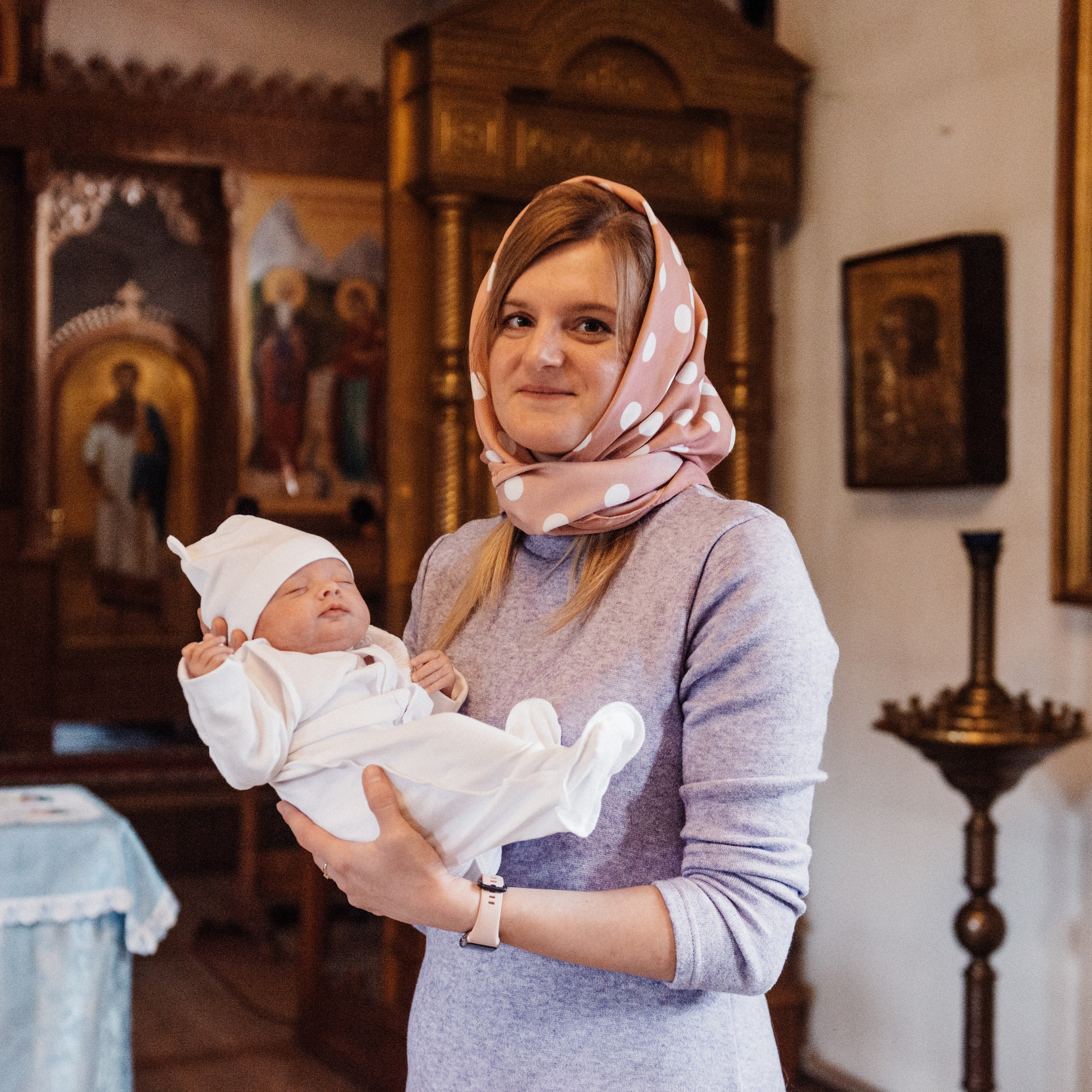 Храм Пресвятой Богородицы, крещение Алены. Фотограф в Минске