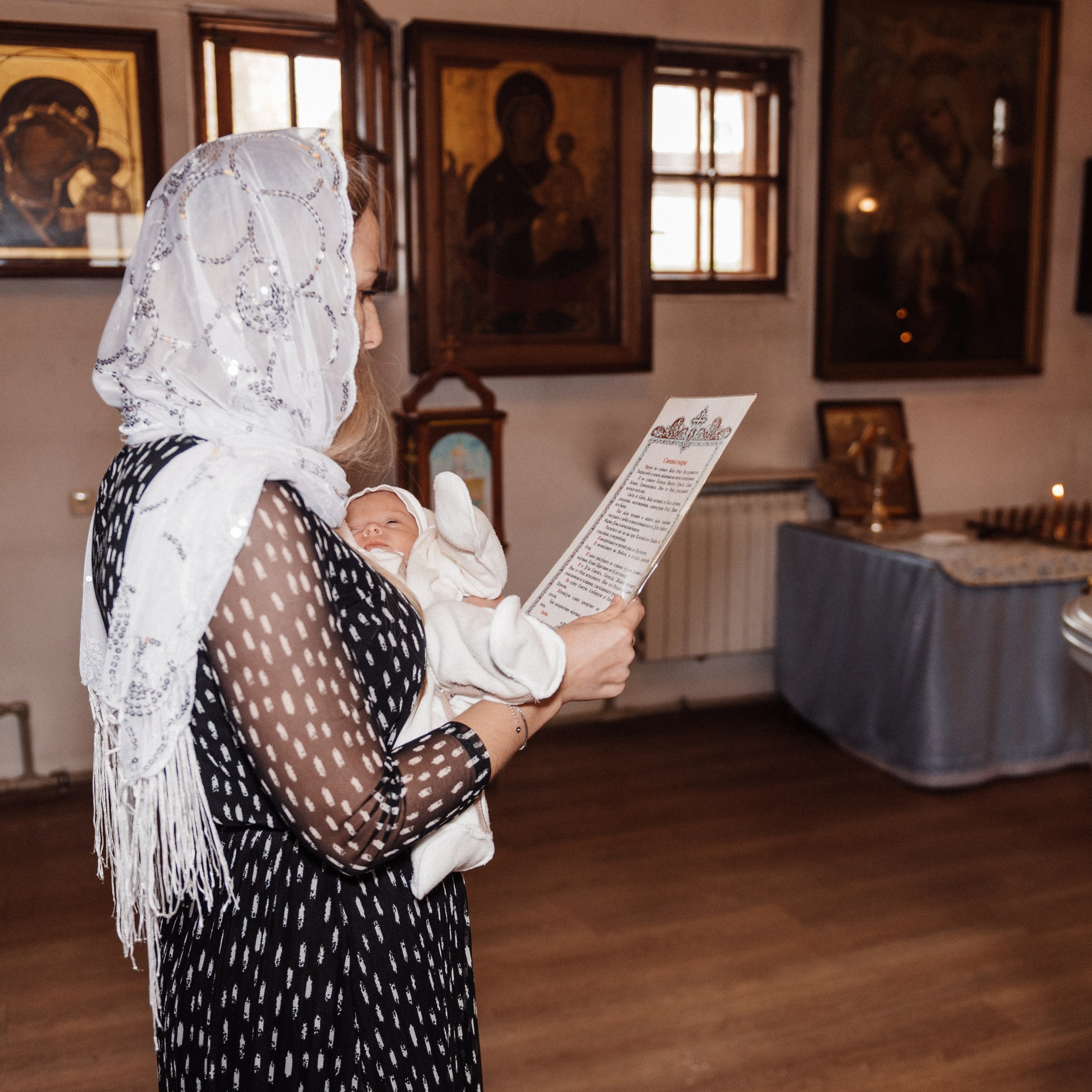 Храм Пресвятой Богородицы, крещение Алены. Фотограф в Минске