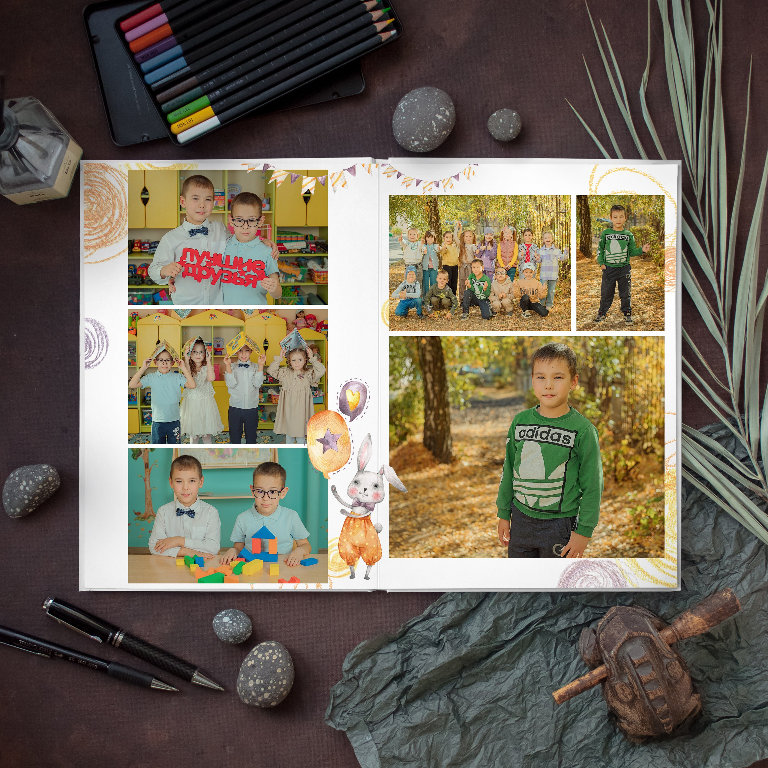 Выпускной альбом: КЛАССИЧЕСКИЙ «СОЛНЕЧНЫЕ ЗАЙЧИКИ». Фотограф Лилия Ремизова, Рязань